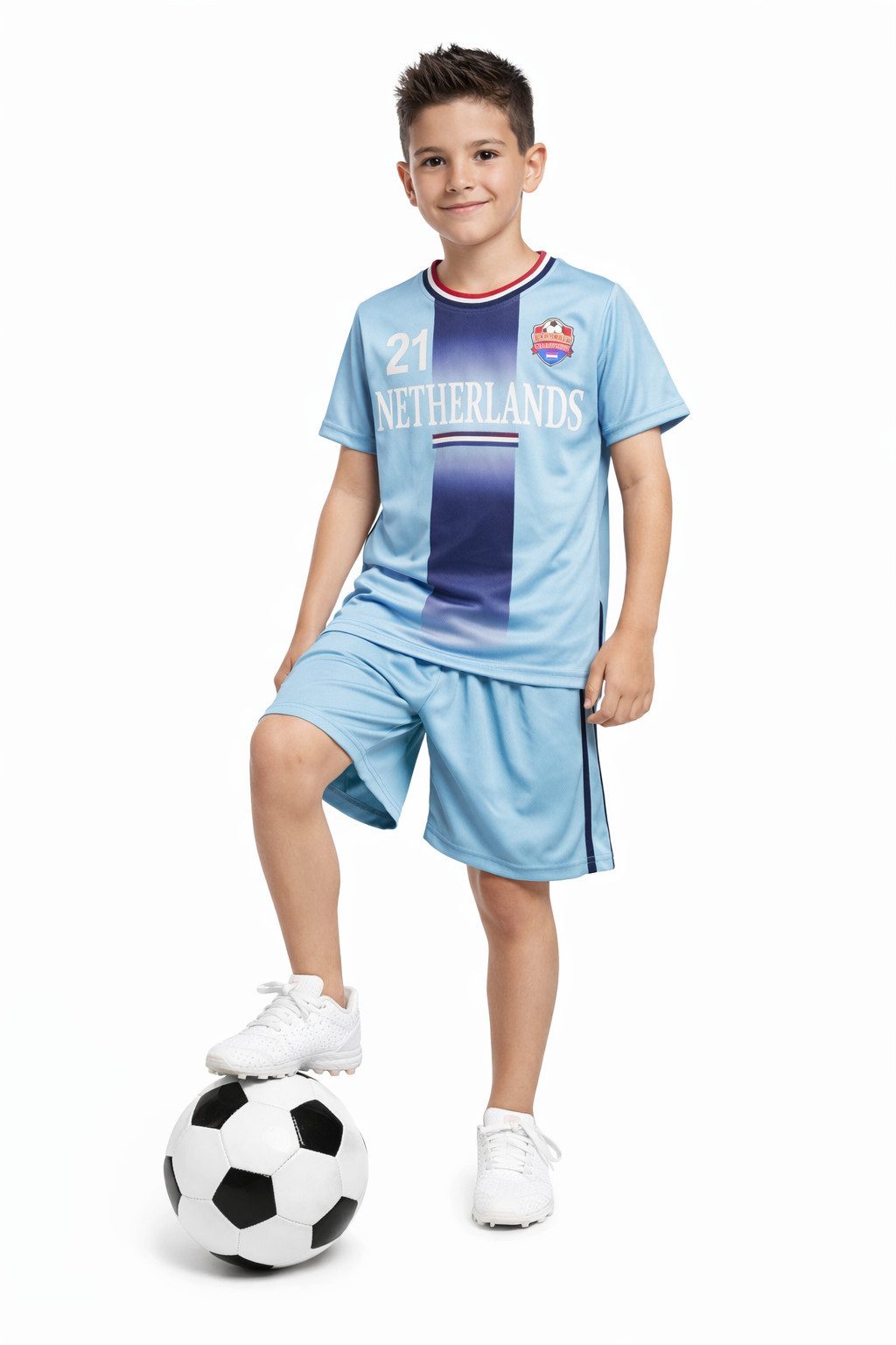 Fashion Boy Fußballtrikot Fussball Fan Set Niederlande NETHERLANDSTrikot + Shorts, JS296e (Set)