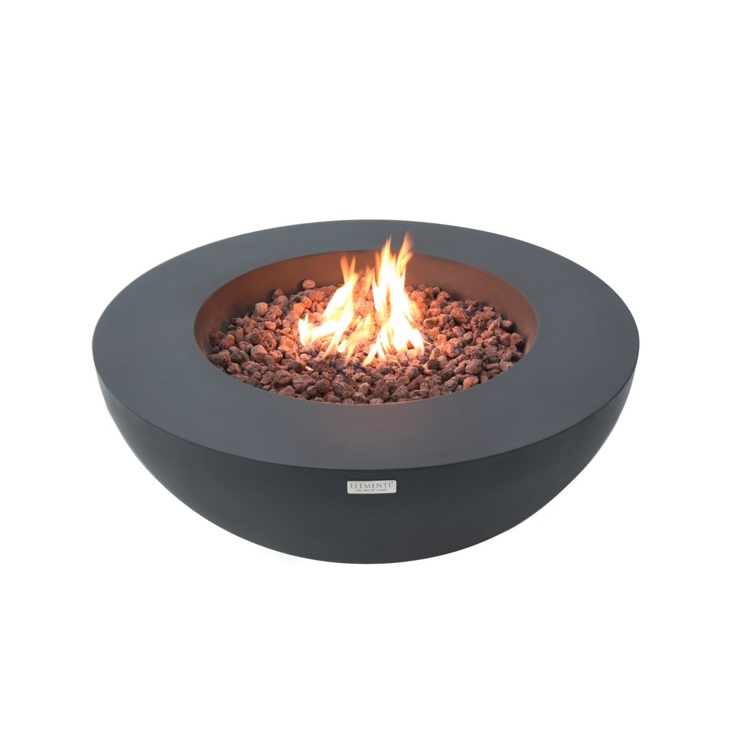 ELEMENTI Feuerstelle Gas "Lunar" in Beton-Optik, (Set inkl. Zubehör, 8-St), aus Faserbeton