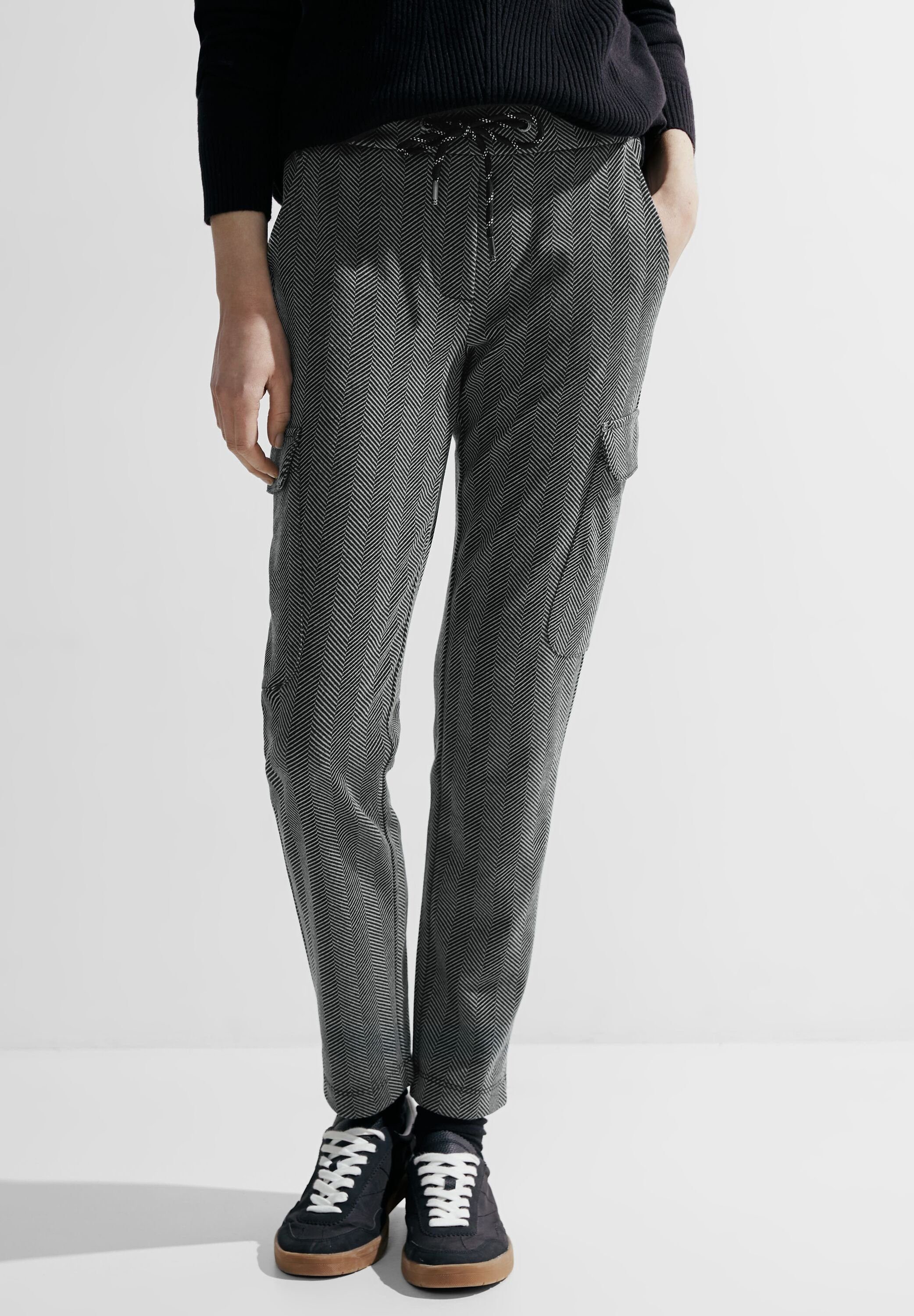 CECIL Cargohose Style Tracey gemustert günstig online kaufen