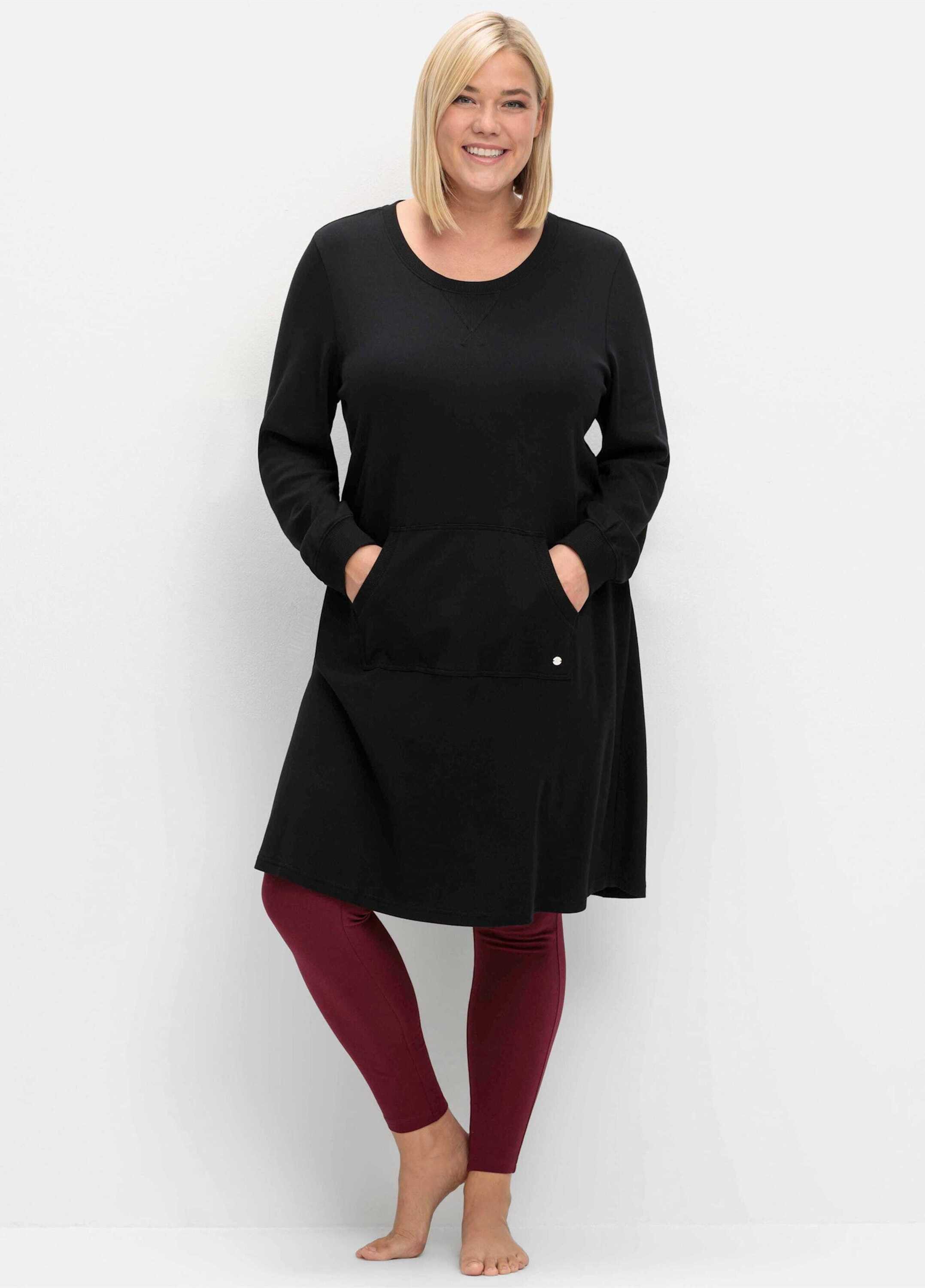 Sheego Jerseykleid Sweatkleid Langarm