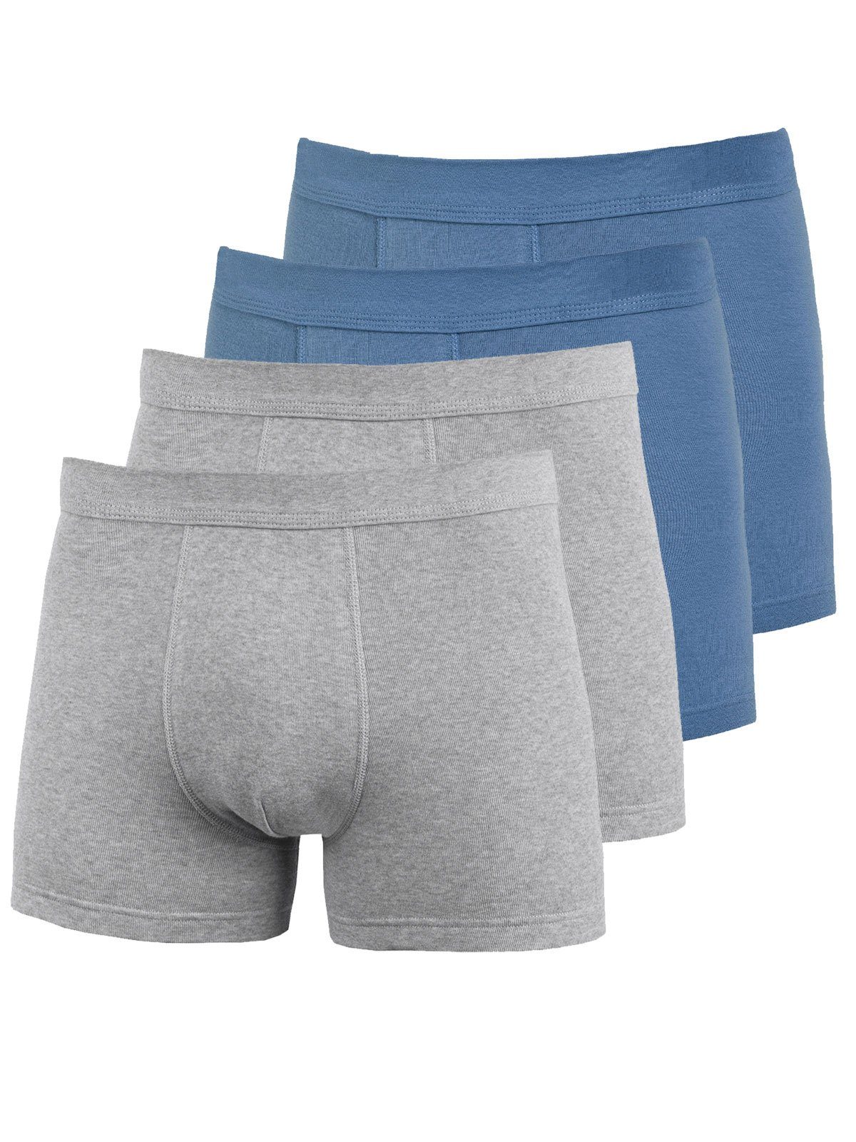 KUMPF Retro Pants 4er Sparpack Herren Pants Bio Cotton (Spar-Set, 4-St) - steingrau-melange atlantis