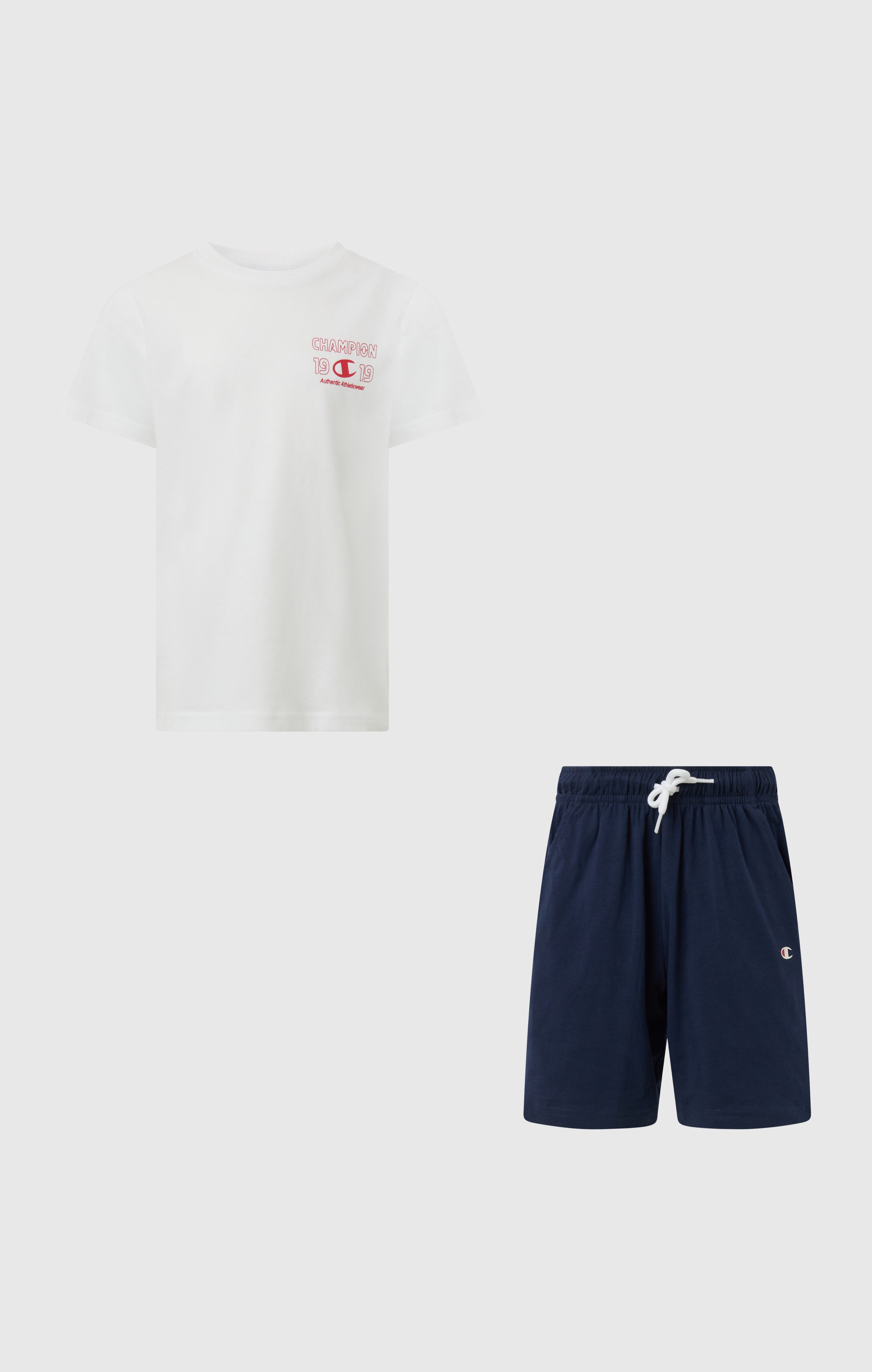 Champion T-Shirt & Shorts Graphic T-Shirt and Shorts Set (2-tlg) 2-teiliges Set aus T-Shirt und Shorts, für sportliche Aktivitäten
