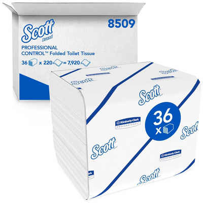 KIMBERLY-CLARK Toilettenpapier Scott® Control™ Toilettenpapier 36 Päckchen je 220 Blatt