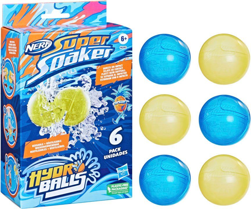 Wasserball Nerf Super Soaker, Hydro Balls 6er-Pack