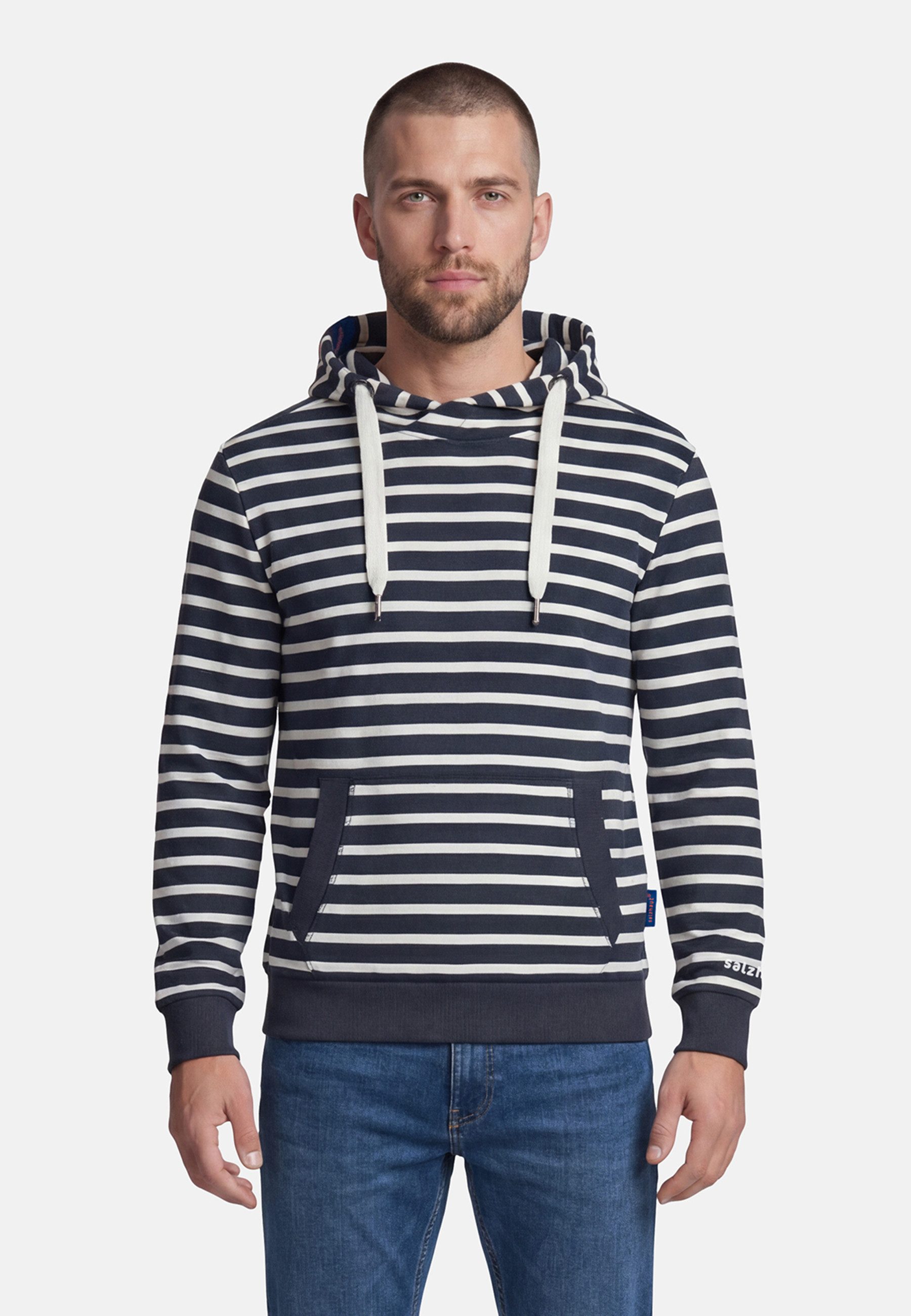 salzhaut Hoodie HEFF - RINGEL Herren Regular Fit salzhaut Kapuzenpullover – bequemer Fit und nordisch klares Design