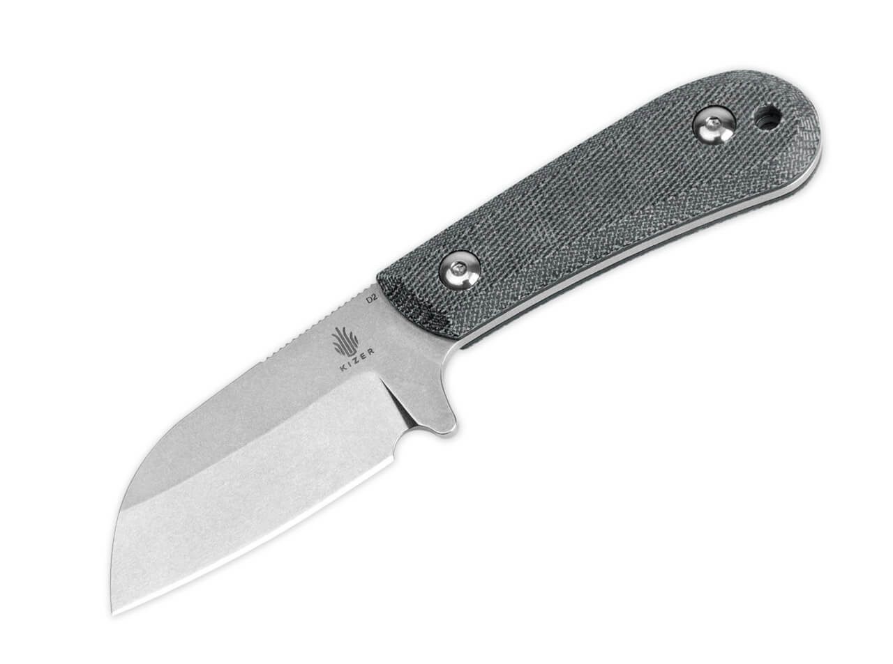 Kizer Universalmesser Deckhand Micarta G10 Black feststehendes Messer mit Kydexscheide, (1 St), Scheide inklusive