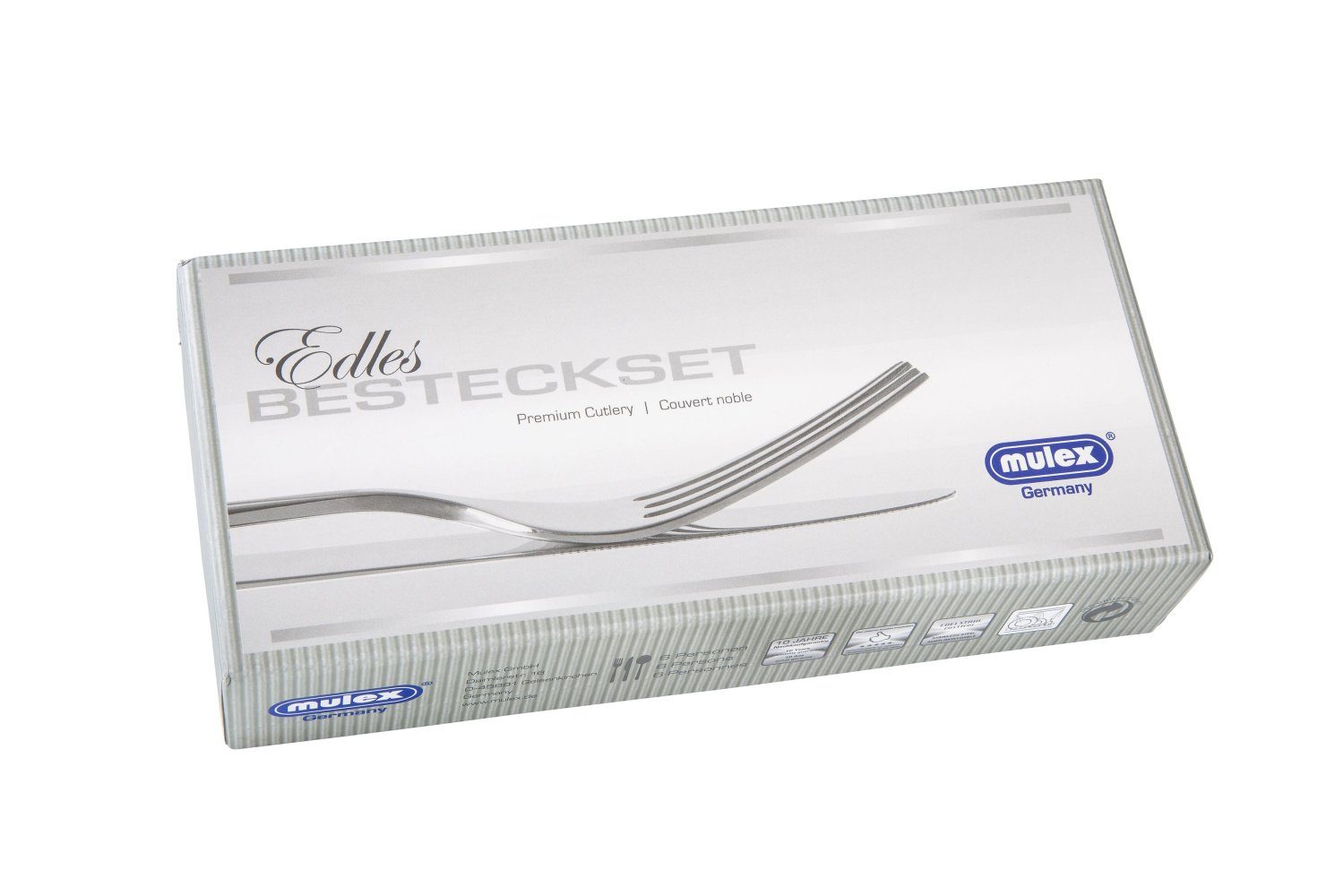 Mulex Besteck-Set, Chrom-Edelstahl-Legierung 18/0 – teilvergoldet