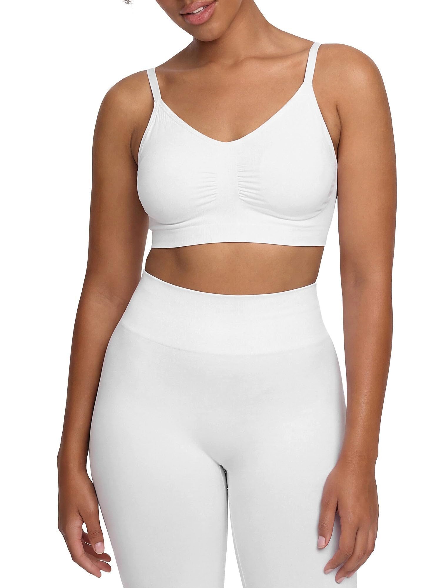 cfab (creamy fabrics) Bügelloser BH Comfort Bralette-Weiß-2XL (1-tlg)