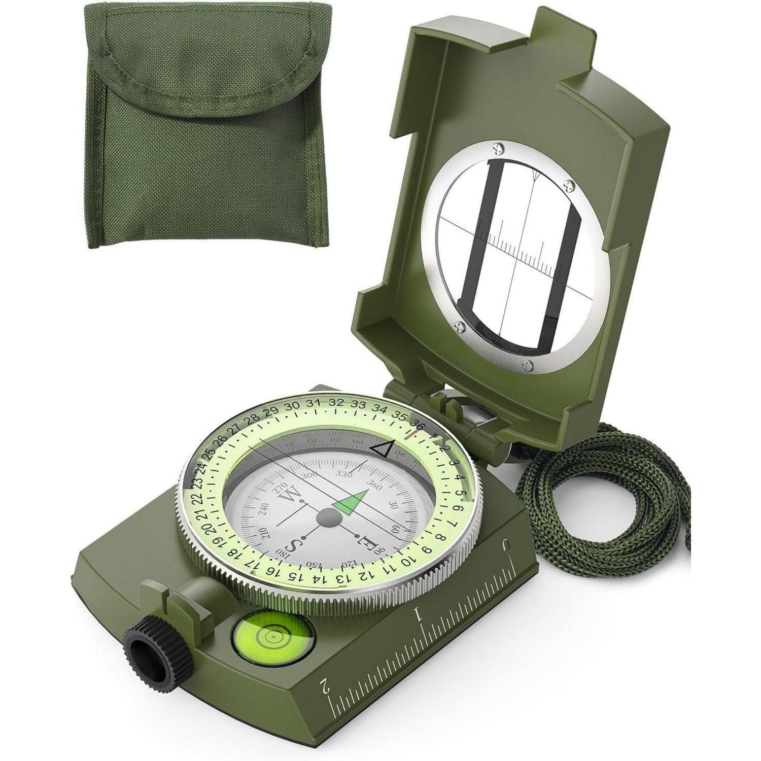 LuxusKollektion Kompass Marschkompass Militär Standard, Profi Taschenkompass Jagd
