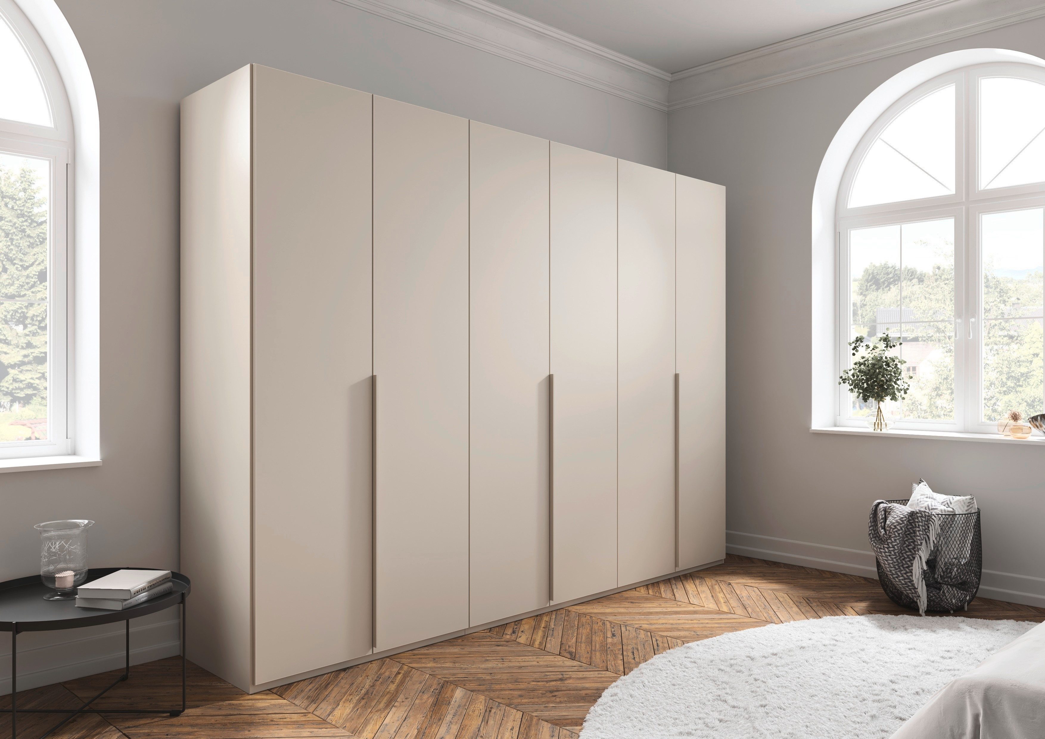 LeGer Home by Lena Gercke Kleiderschrank Schrank Garderobe Ankleide Schlafzimmer Flur SERINA Eyecatcher (3 verschiedene Ausstattungen BASIC/CLASSIC/PREMIUM (inkl. SOFT-CLOSE) in 6 Breiten (101 - 401 cm) mit Front Glas oder Dekor MADE IN GERMANY