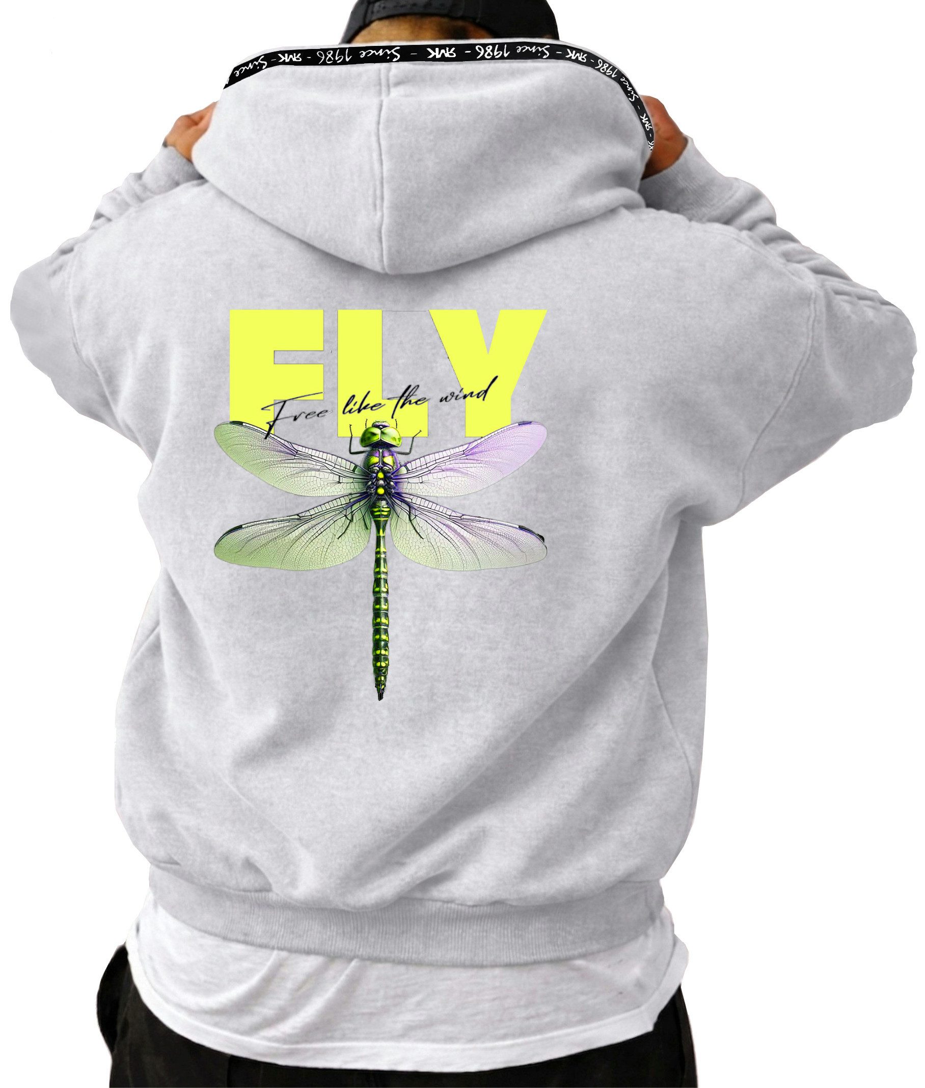 RMK Kapuzenpullover Herren Winter Pullover Fly Libelle