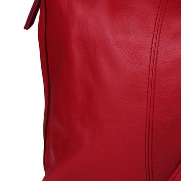 Toscanto Beuteltasche Toscanto Damen Shopper Leder (Beuteltasche), Damen Beuteltasche, Shopper Leder, rot, Größe ca. 35cm