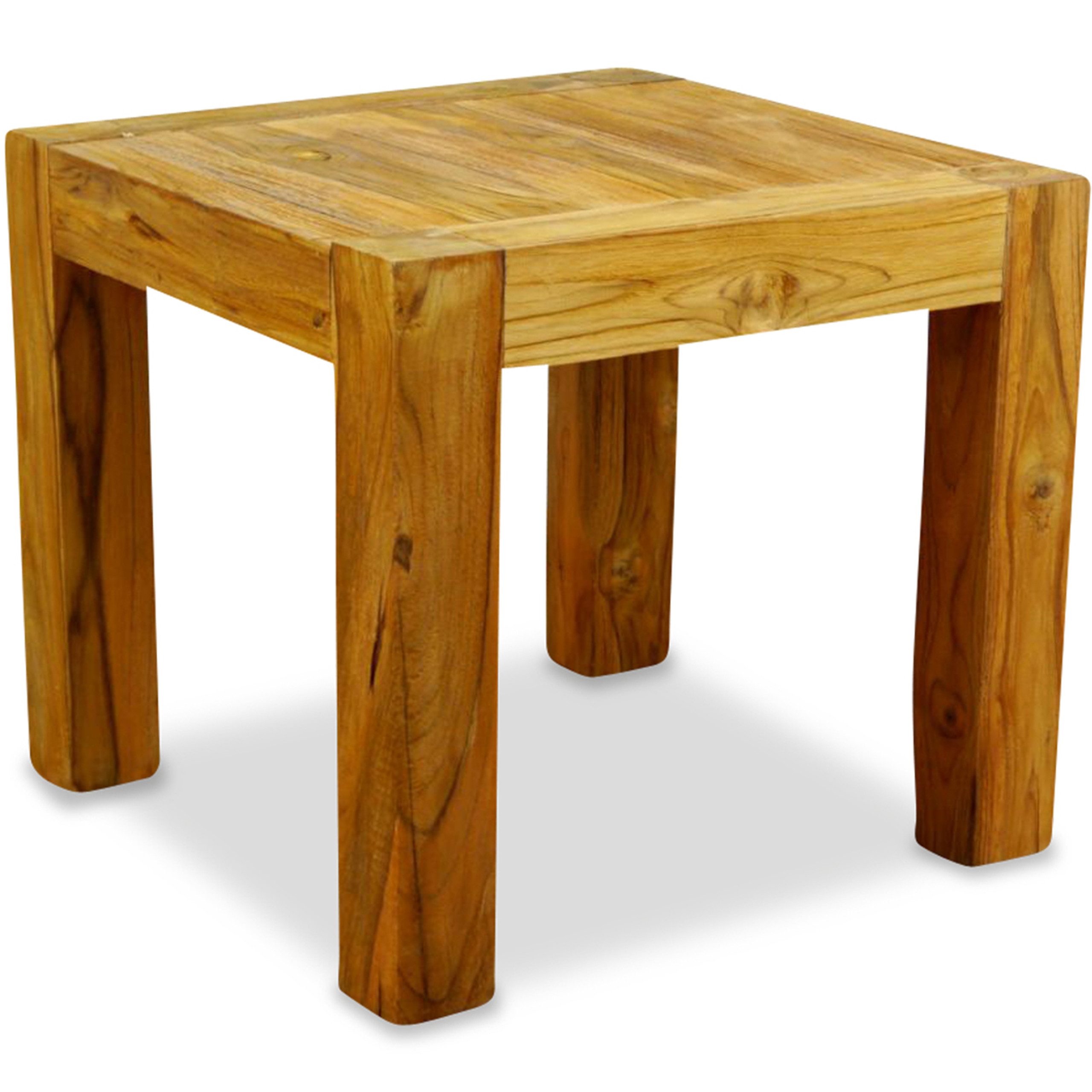 livasia Couchtisch livasia Couchtisch, Beistelltisch, Teakholz, Handarbeit 50x50x45cm