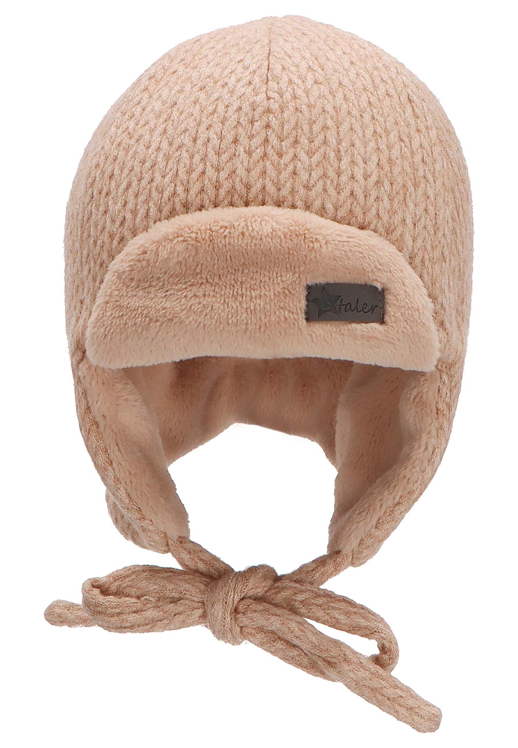Sterntaler® Schlupfmütze Fliegermütze Strickoptik (1-St)