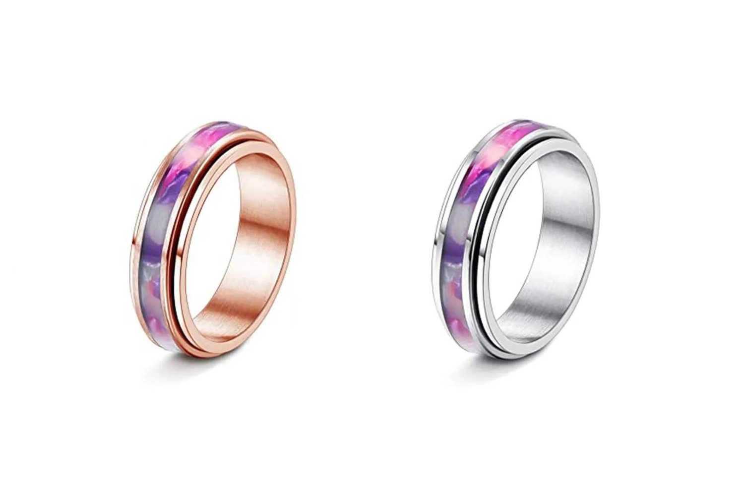 Eyecatcher Fingerring Eleganter Opal Optik Ring in Roségold und Silber, Sti günstig online kaufen