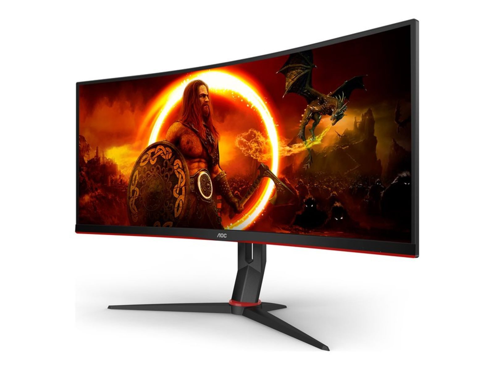 AOC CU34G2XP/BK Curved-Gaming-LED-Monitor (86,4 cm/34 ", 3440 x 1440 px, UWQHD, 1 ms Reaktionszeit, 180 Hz, Höhe, Drehung, Neigung)