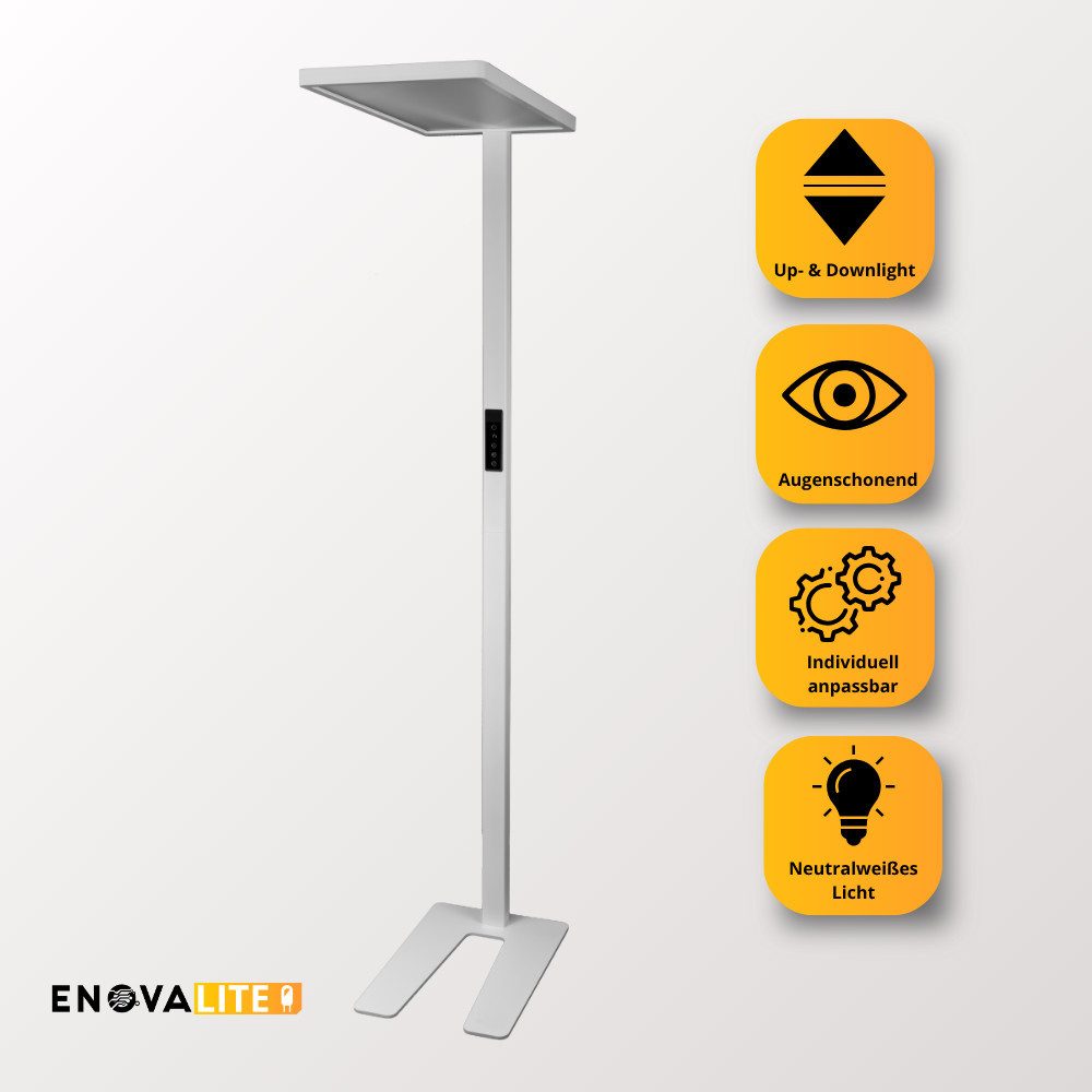 ENOVALITE LED Stehlampe ENOVALITE LED Stehleuchte 110 W 4000 K Neutralweiß Weiß, Neutralweiß
