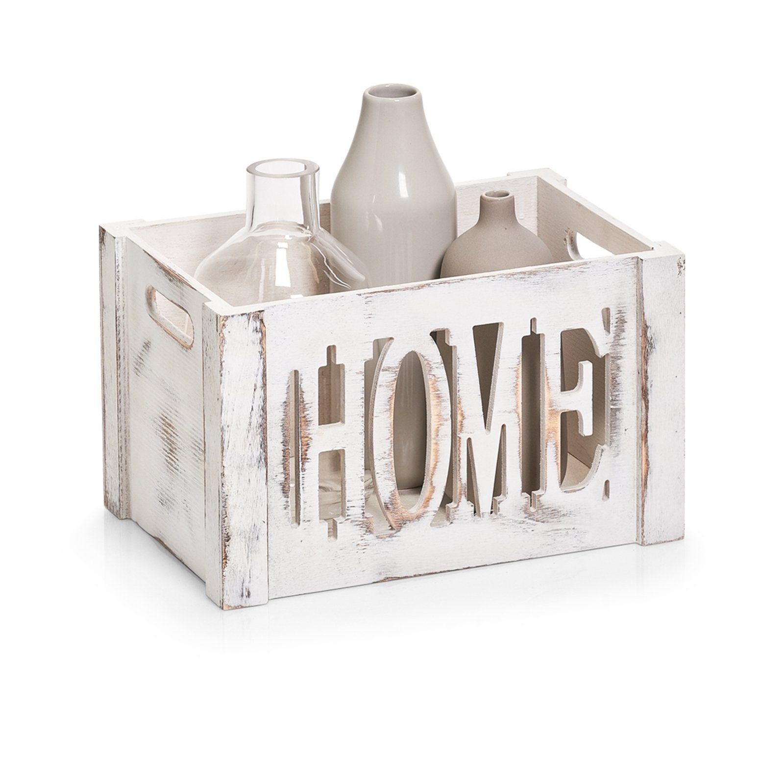 Holzkiste (1 Shabby Aufbewahrungsbox HTI-Living St), Home chic Aufbewahrungsbox