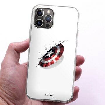 DeinDesign Handyhülle Captain America Offizielles Lizenzprodukt Marvel, Apple iPhone 12 Pro Silikon Hülle Bumper Case Handy Schutzhülle