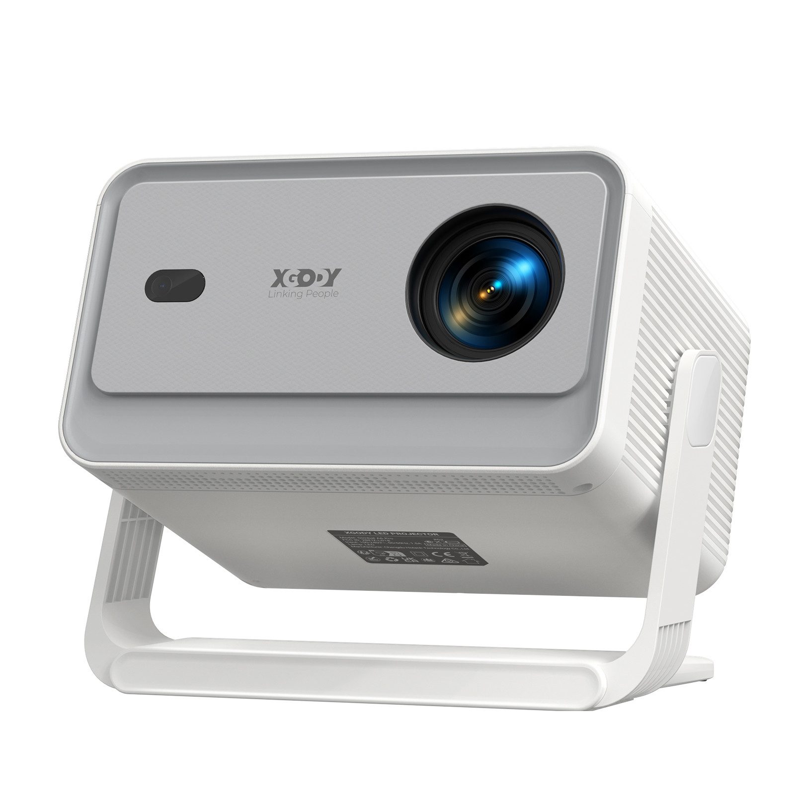 XGODY Gimbal A6 Pro Beamer (650 lm, 15000:1, 3840 x 2160 px, Native 1080P, 4K Unterstützt, Android 14, Autofokus, WiFi 6 & BT 5.4)