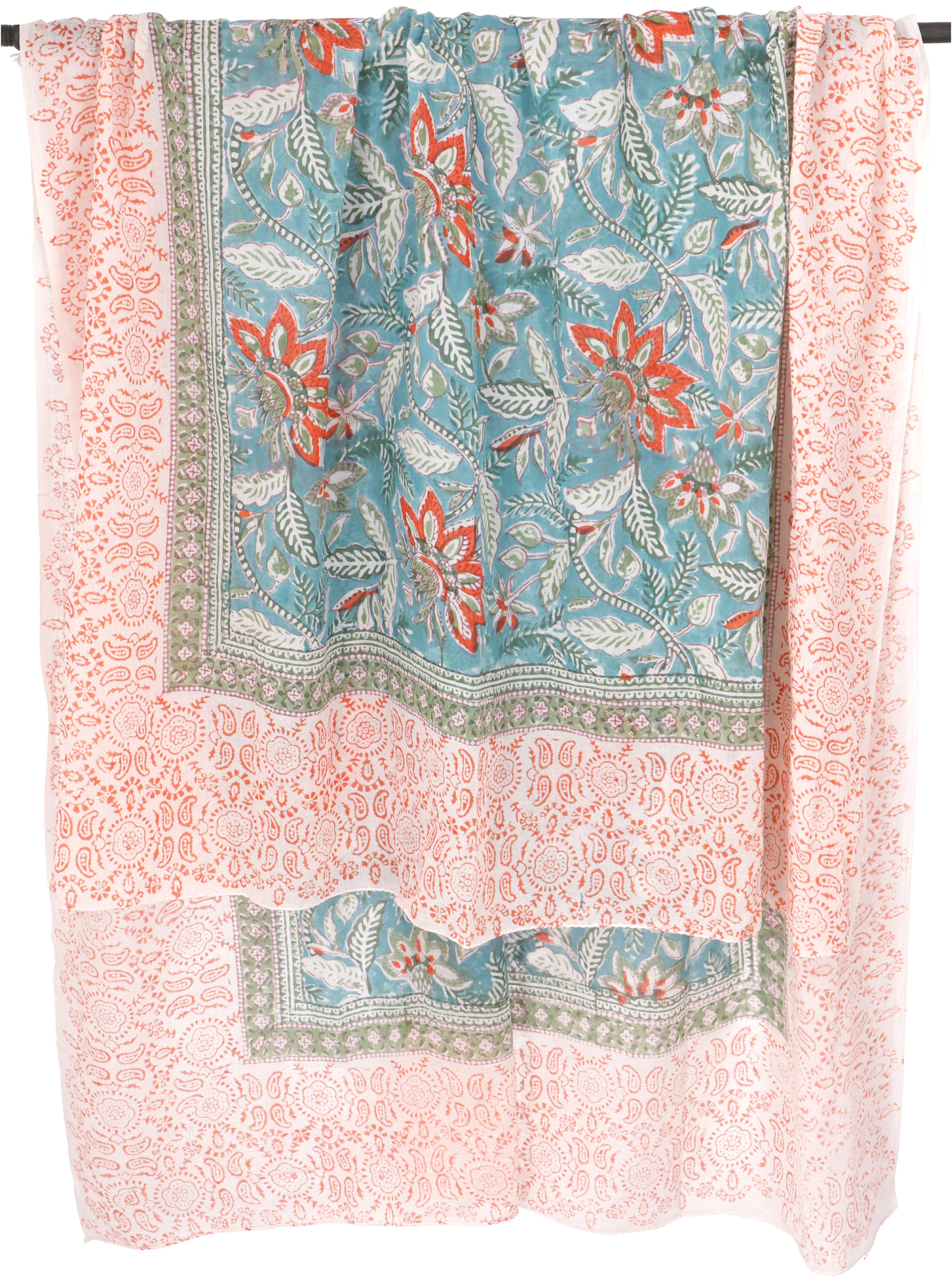 Guru-Shop Sarong Leichter Pareo Schal, Sarong, handbedrucktes..