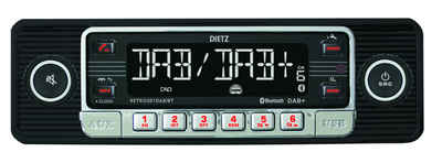 Dietz 1-DIN Dietz Retro Radio DAB+, BT, MP3, USB, RDS Autoradio (Digitalradio (DAB), FM/UKW, 20,00 W)