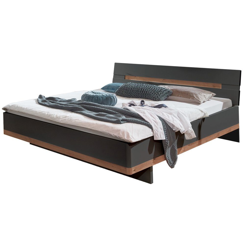 Lomadox Bett GRANADA-43, graphit mit Artisan Eiche Nb. 188/85/210 cm