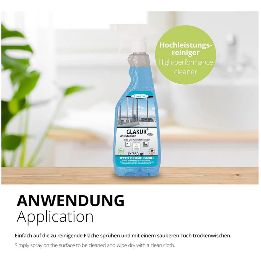 Lorito Lorito Glakur 460 Fenster- & Glasreiniger Eco u. fresh 750 ml Ecolabel Glasreiniger