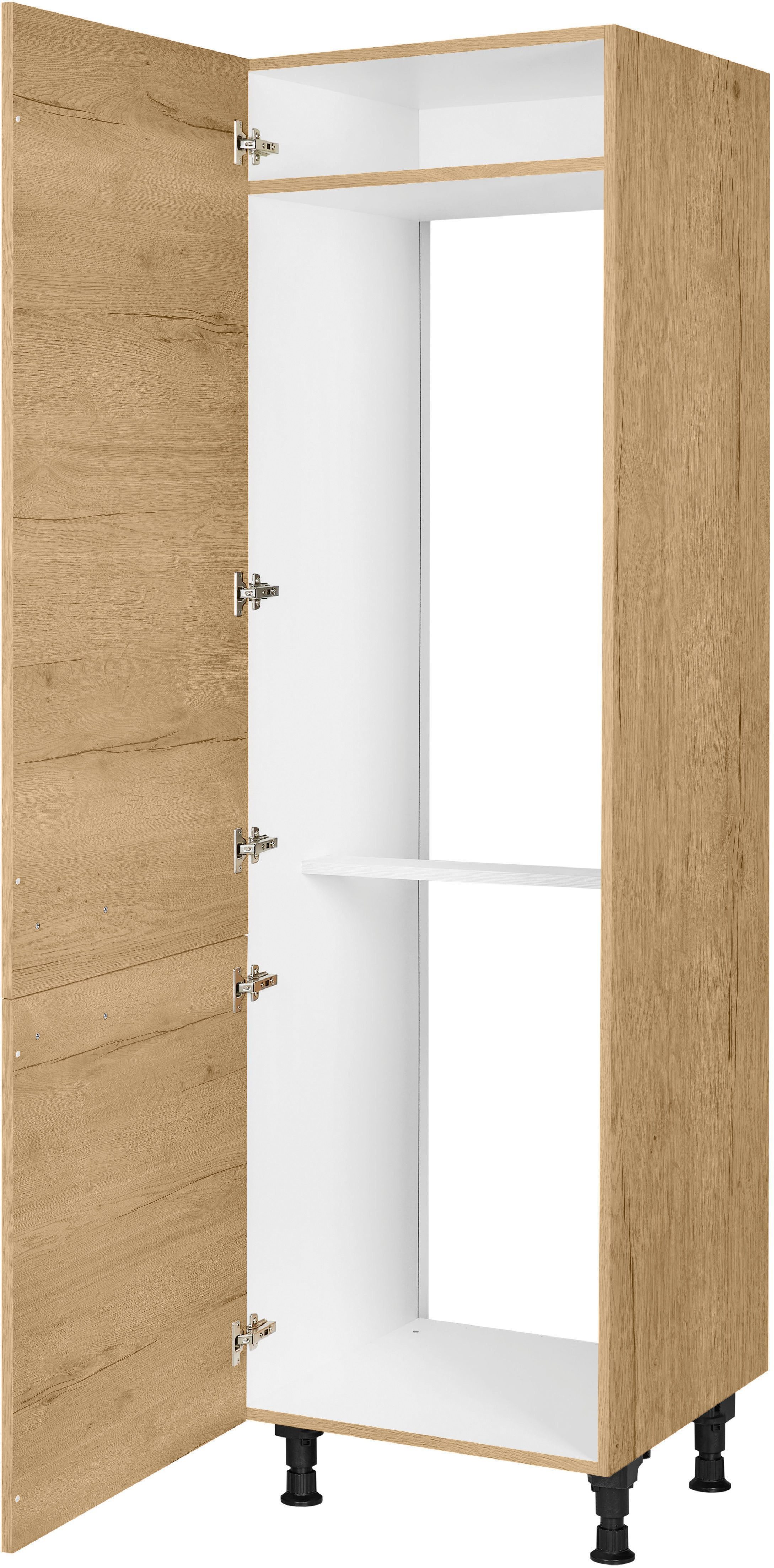 nobilia® Kühlmodul "Structura", für ein Kühl- und Gefrierschrank, Ausrichtung wählbar vormontiert, Ausrichtung wählbar, Breite/Höhe: 60/216,6 cm