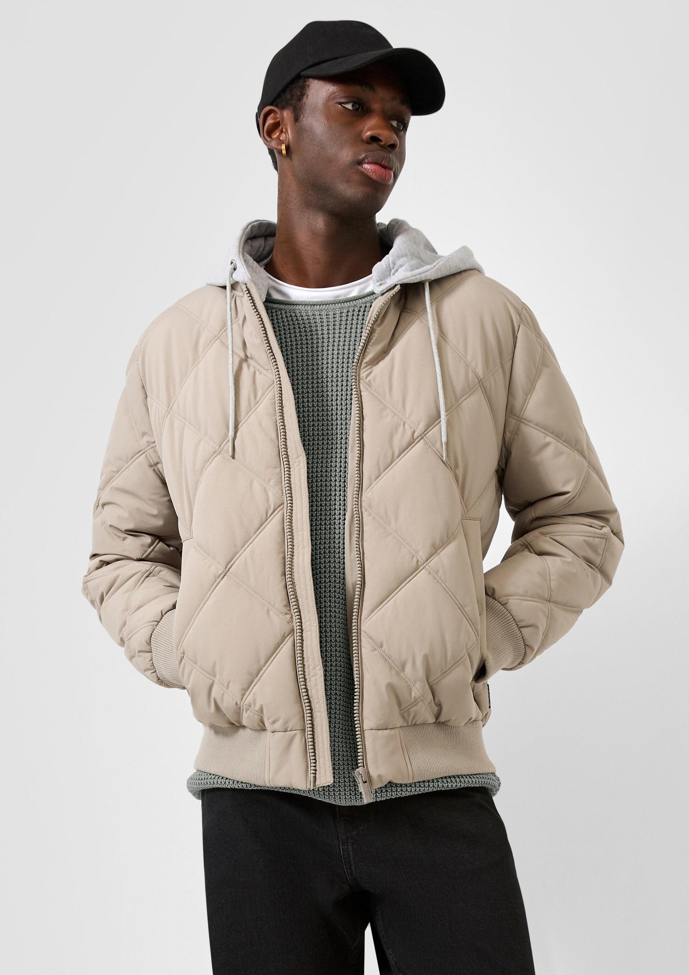 QS Winterjacke Outdoor-Jacke Bomberjacke mit abnehmbarer Kapuze