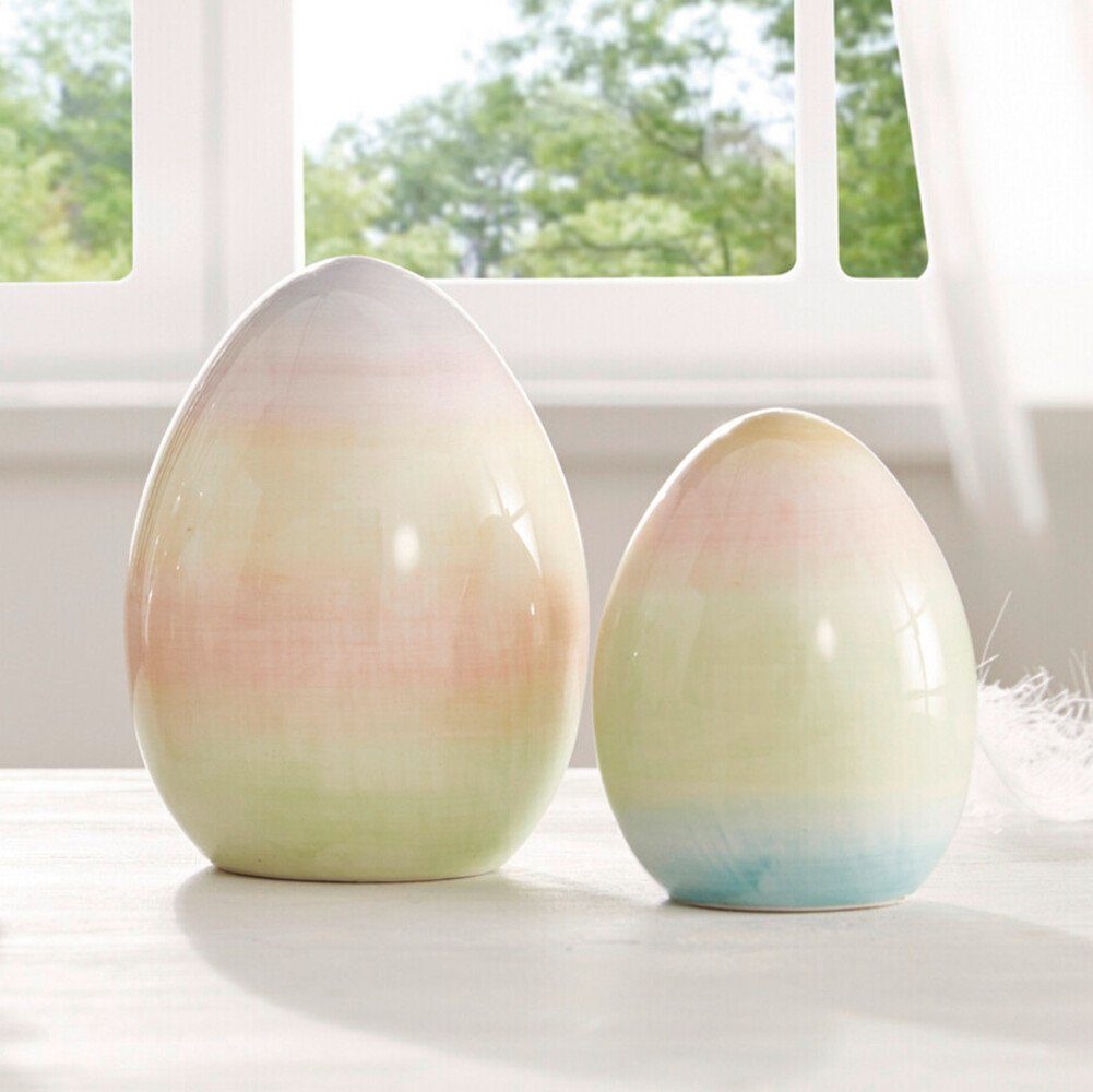 Home-trends24.de Osterhase Osterhase Hase Pastell Ei Osterei Set Osterdeko Deko Figur Hasen