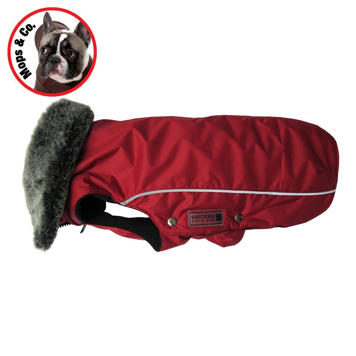 Wolters Hundemantel Winterjacke Amundsen für Mops & Co. rot