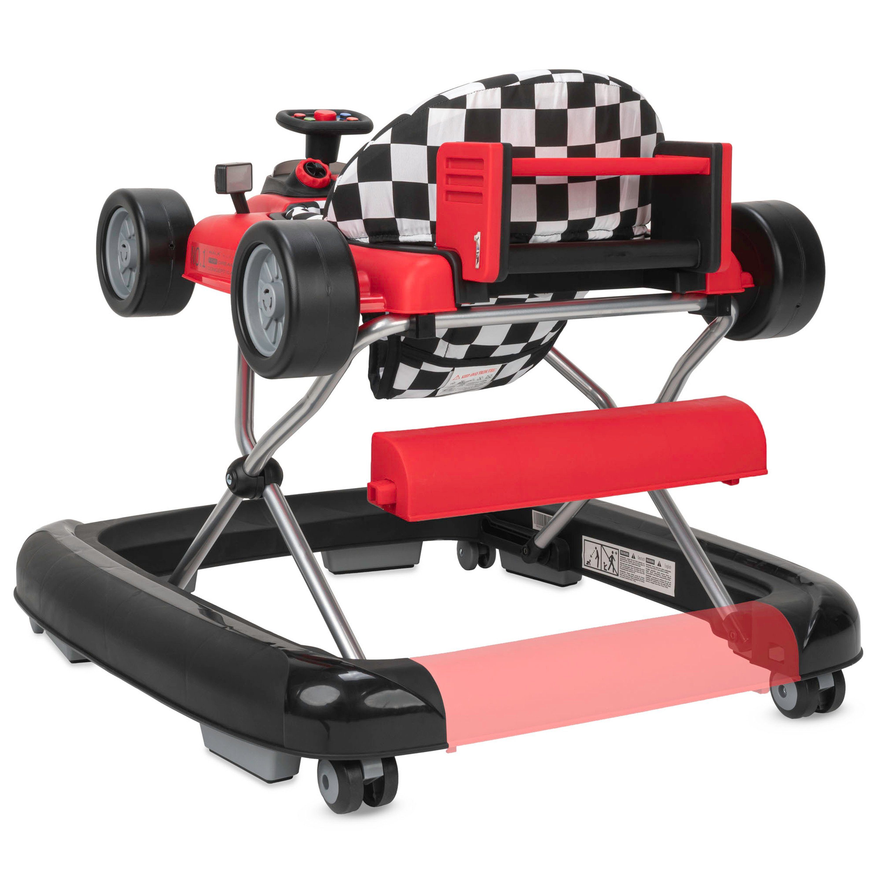 Speedster style Little Babywalker - Rot, mit Lauflernwagen Abnehmbarer Laufwagen Lauflernhilfe ib Soundeffekten