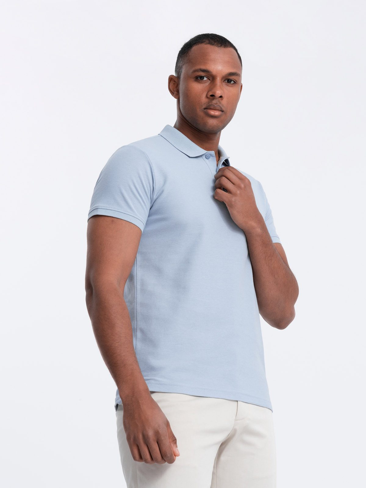 OMBRE Poloshirt Herren-Poloshirt aus Piqué-Strick BASIC günstig online kaufen