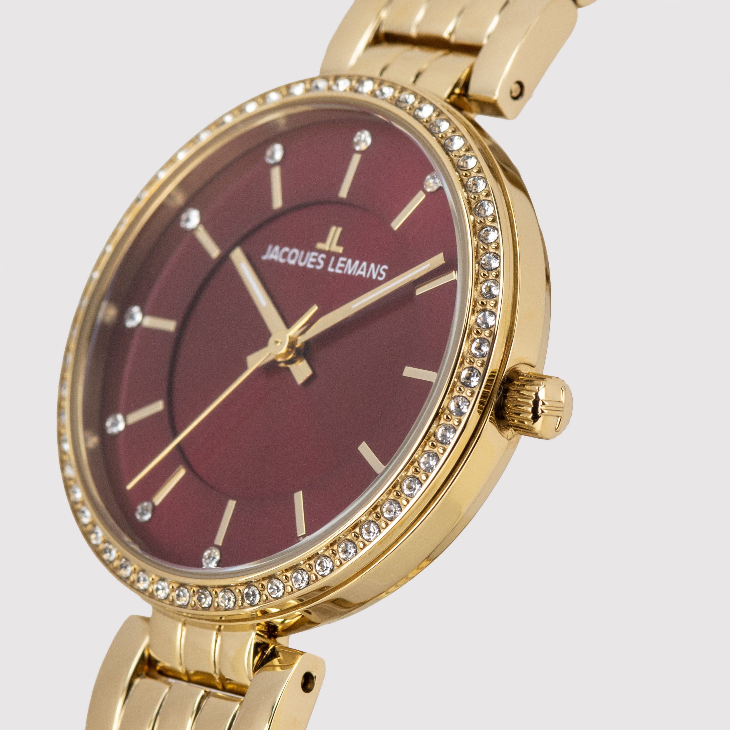 Jacques Lemans Quarzuhr Milano 1-2212H, Armbanduhr, Damenuhr, Edelstahlarmband, analog