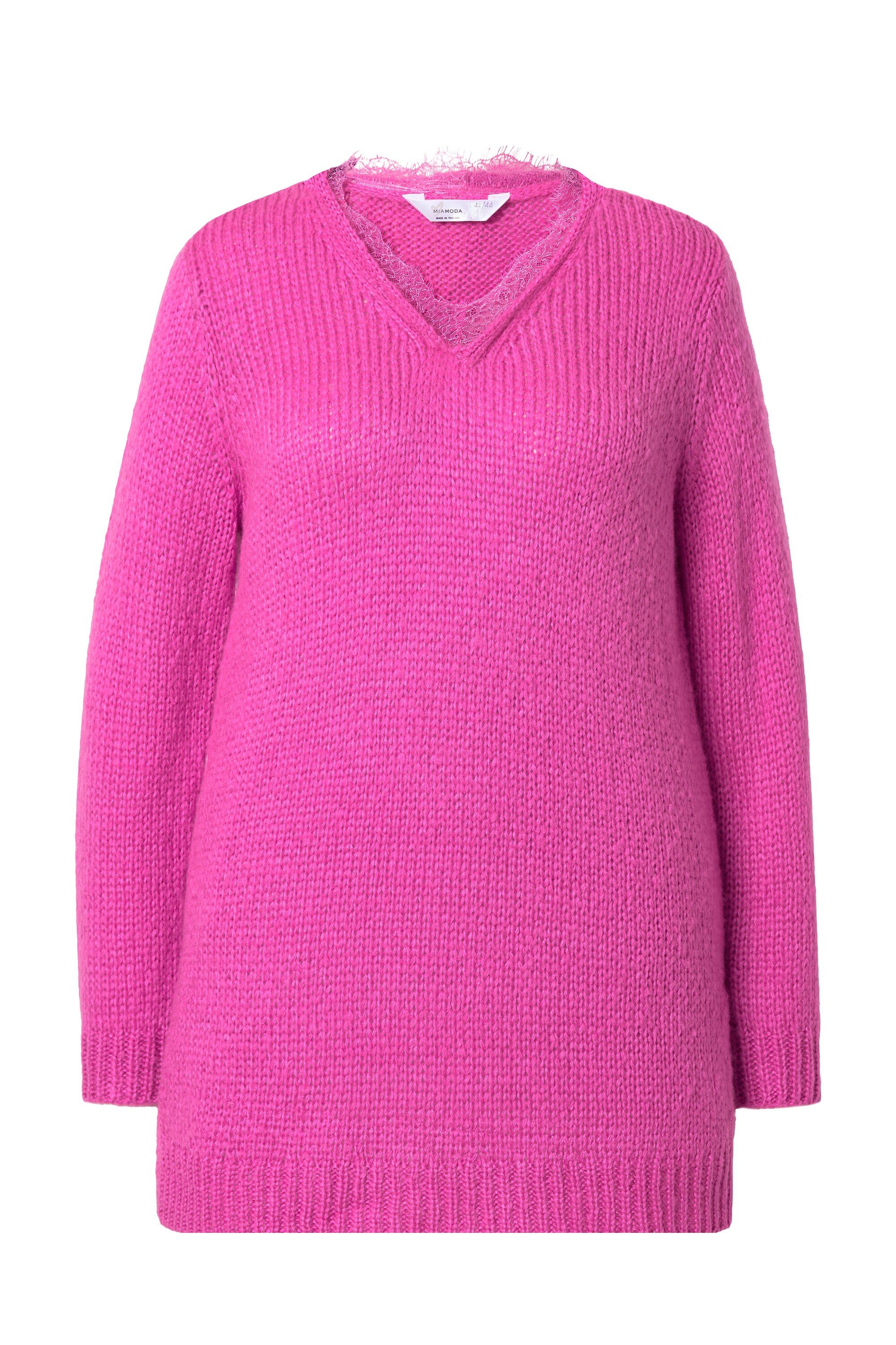 MIAMODA Strickpullover Pullover Classic Fit Grobstrick günstig online kaufen