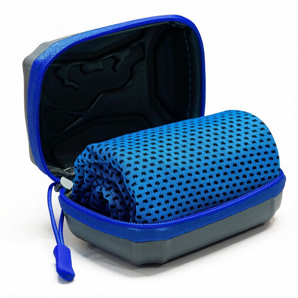Diwzbyn Sporthandtuch Kühltuch Mit Aufbewahrungsbox, 30x80 Cm Kühlendes Handtuch, (1-St)