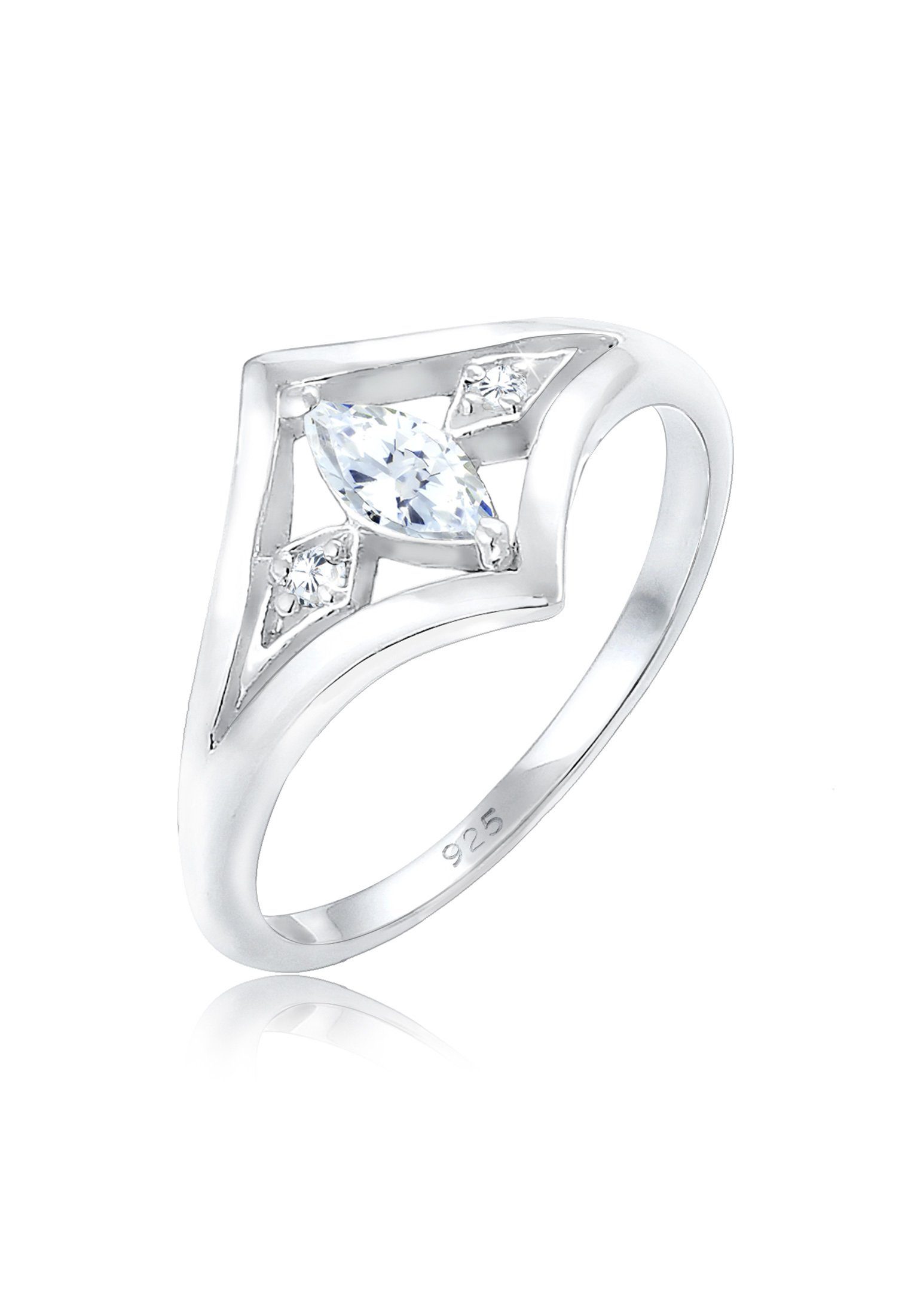 Elli Verlobungsring Zirkonia Weiß 925 Sterling Silber günstig online kaufen