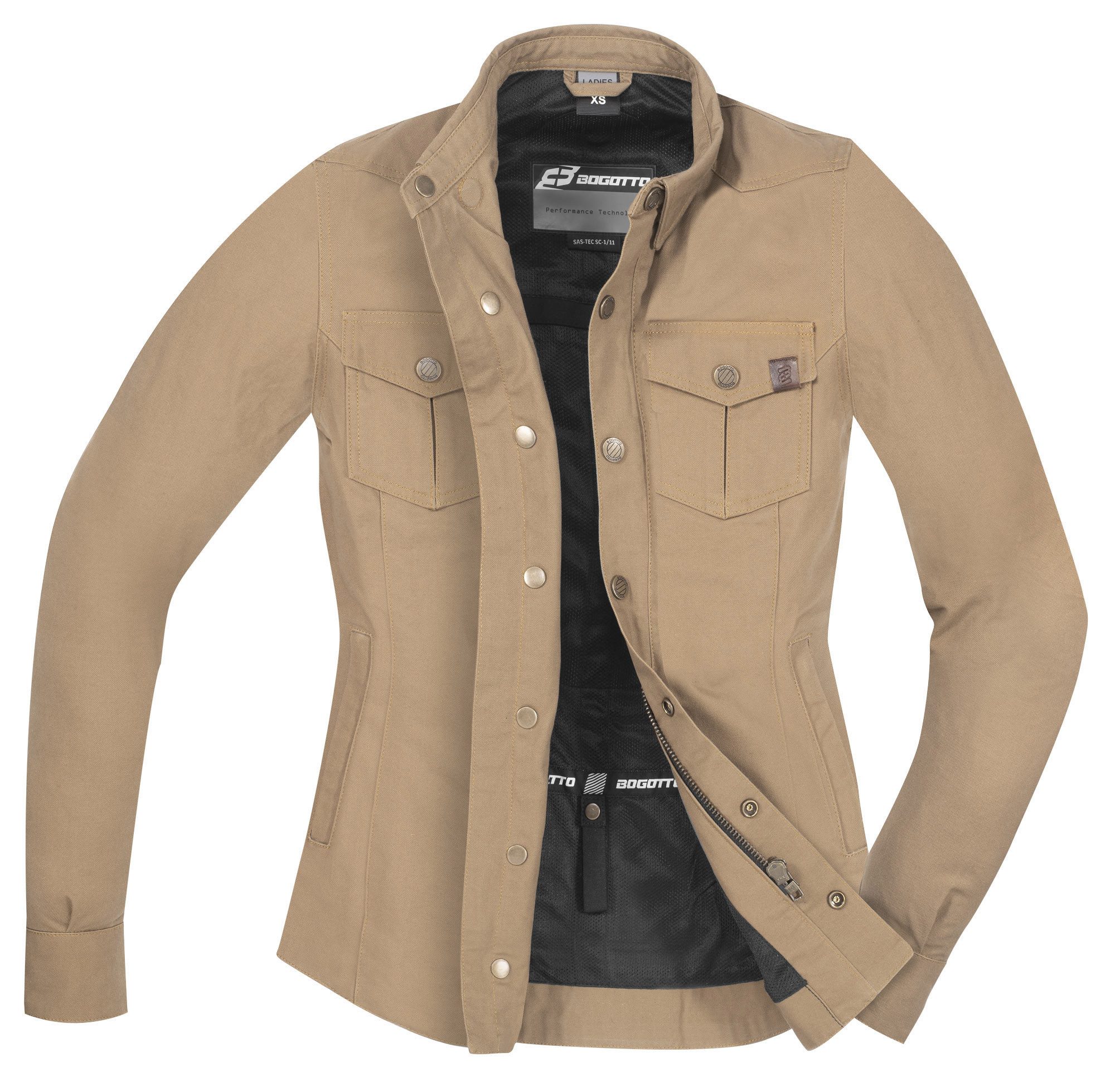 Bogotto Motorradjacke Furrow Damen Motorrad Hemd Verbindungsreißverschluss,Ellenbogenprotektoren enthalten,perfori