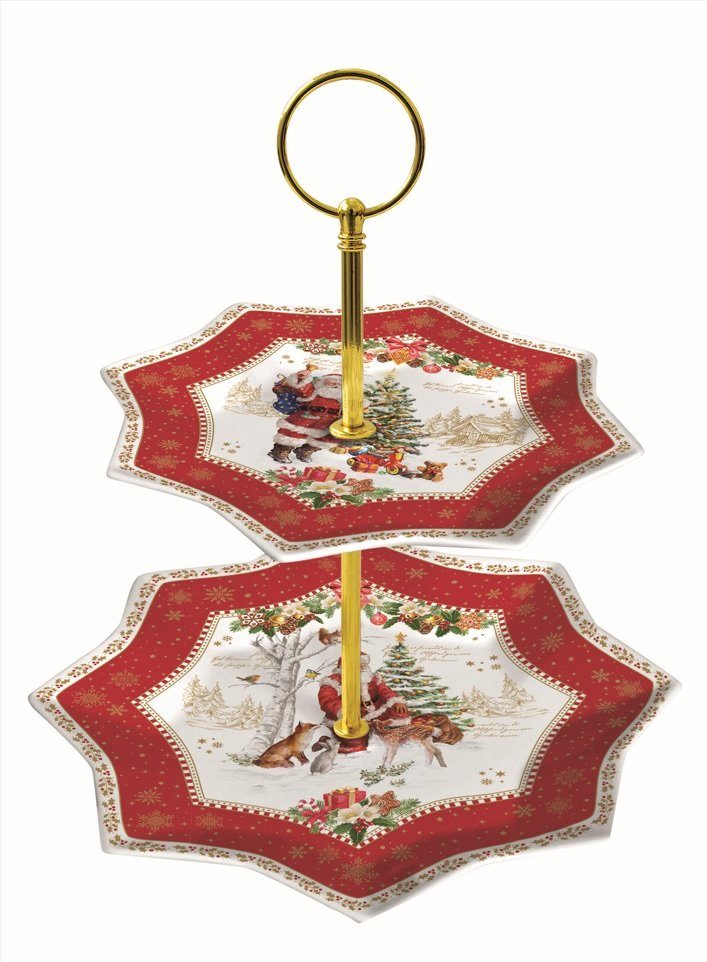 EasyLife Etagere CHME1017 - Christmas Memories mit 2 Etagen, -16/20 cm-, (1-tlg)