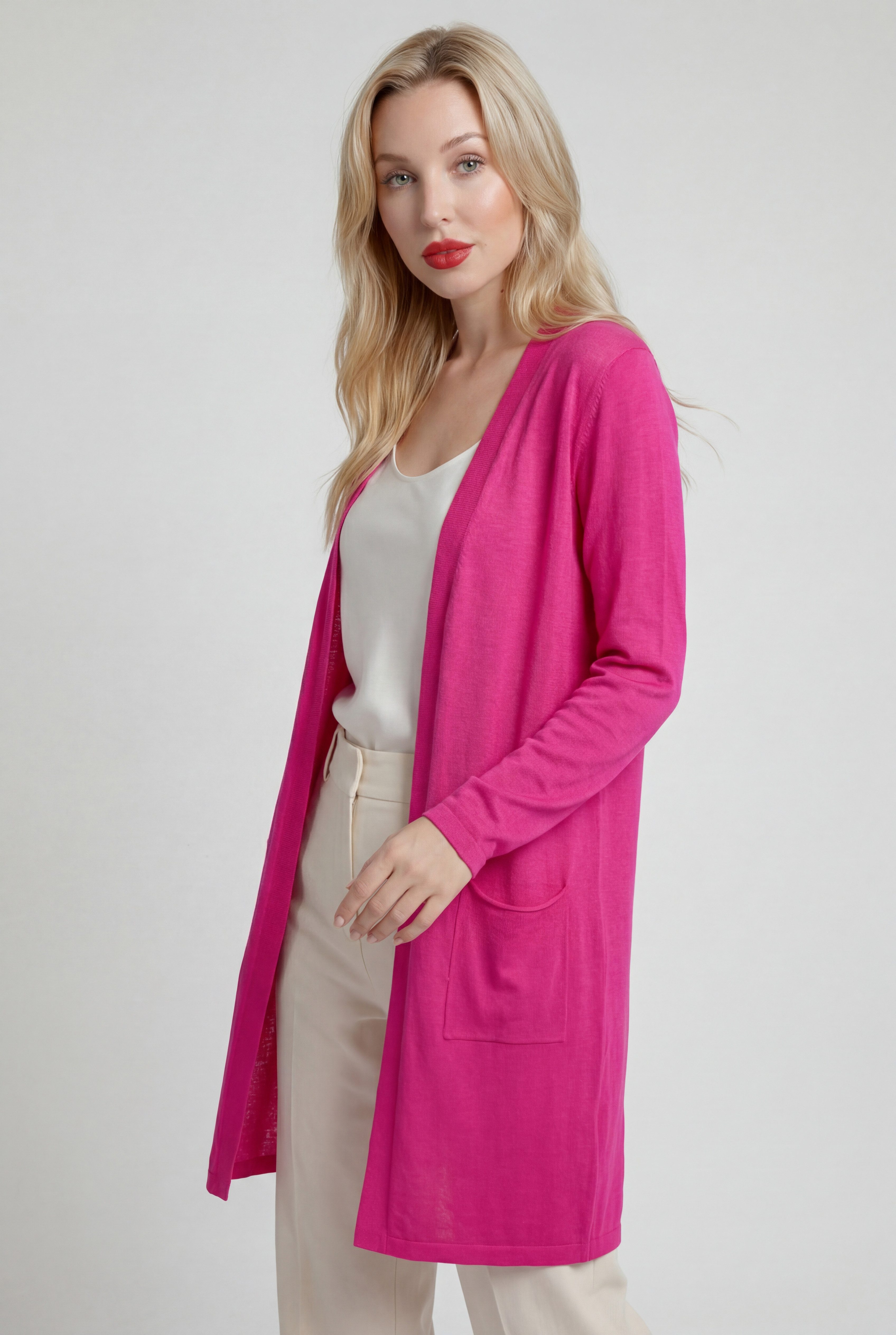 YC Fashion & Style Cardigan Feinstrick-Cardigan in mehreren Farben, leicht transparent, One Size in Unifarbe