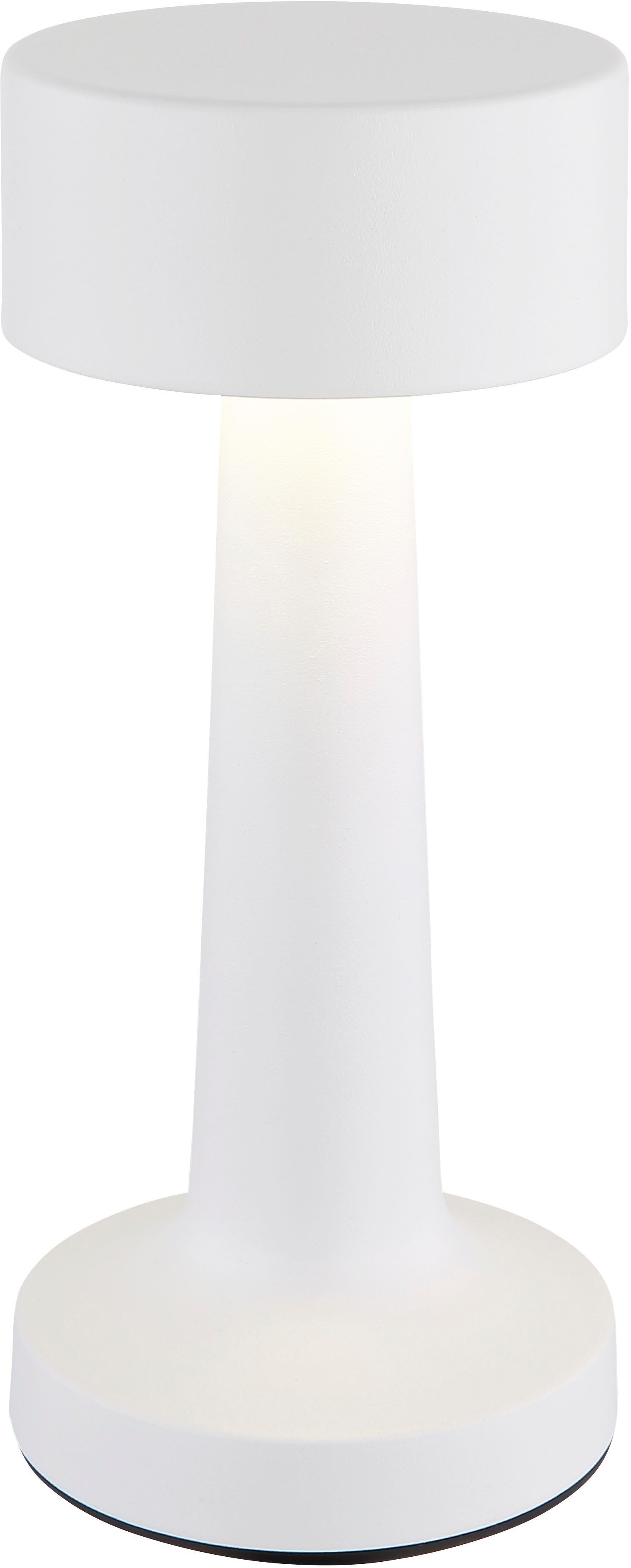 GLOBO LIGHTING LED Tischleuchte ANGELIKA - Akkutischleuchte, Dimmfunktion, mehrere Helligkeitsstufen, LED fest integriert, warmweiß - kaltweiß, Design Tischleuchte, Akku, modern, Akkulampe, CCT