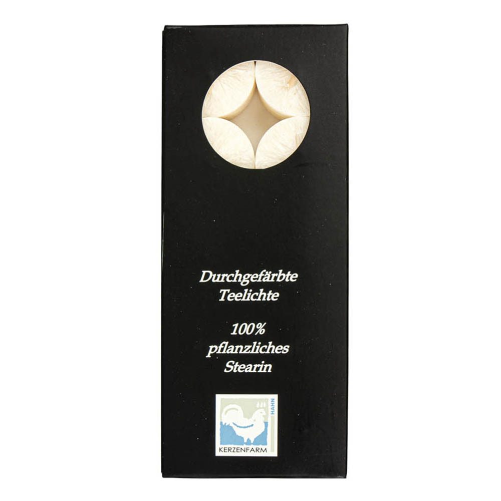 Hahn Kerzenfarm Teelicht Stearin Teelicht Set - elfenbein