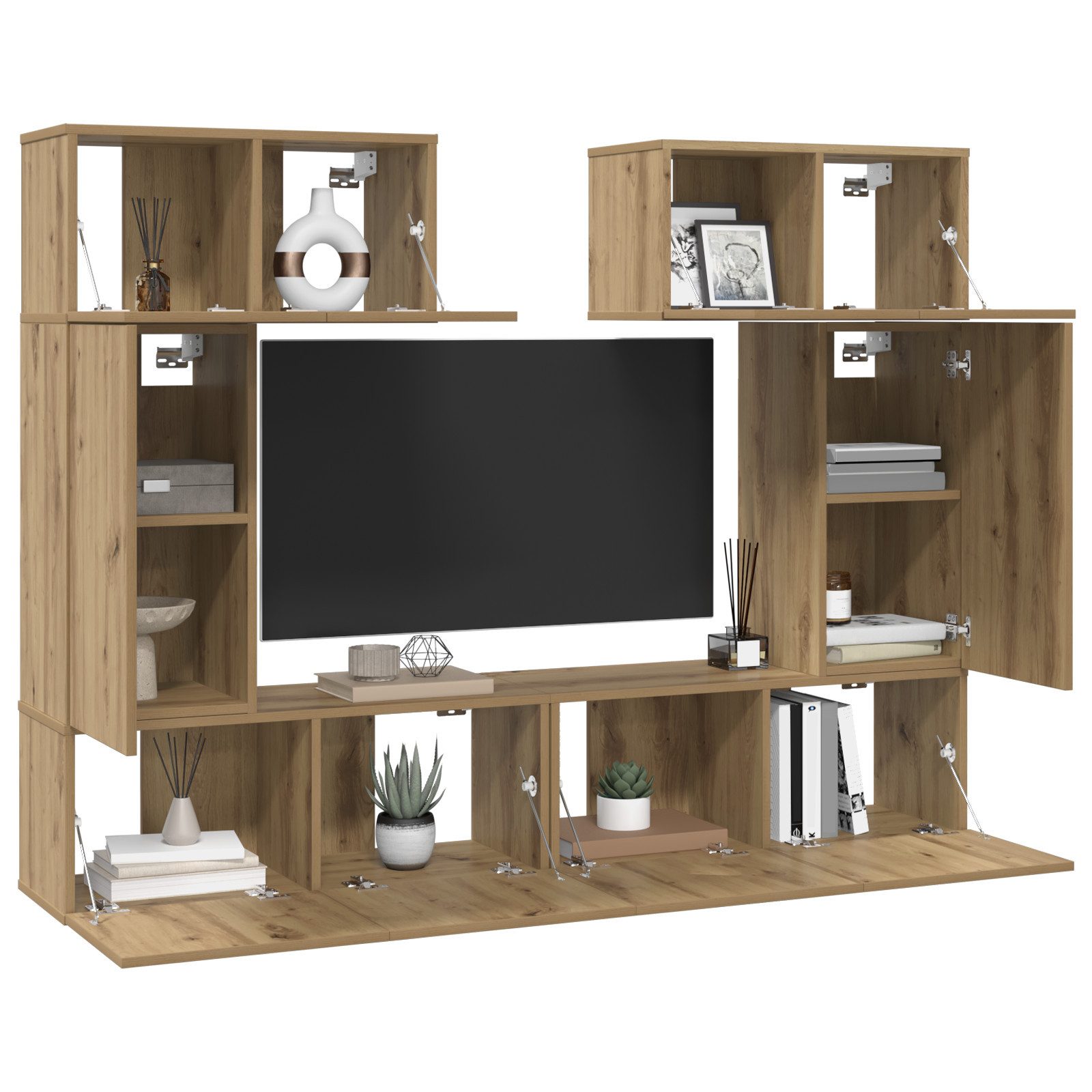 vidaXL TV-Schrank TV-Schrank-Set 6 pcs Eiche günstig online kaufen
