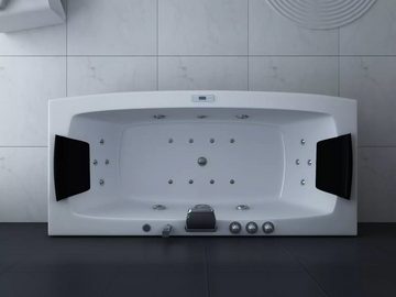 PureHaven Whirlpool 160x80 cm Heizung Reinigungsprogramm & Lichttherapie