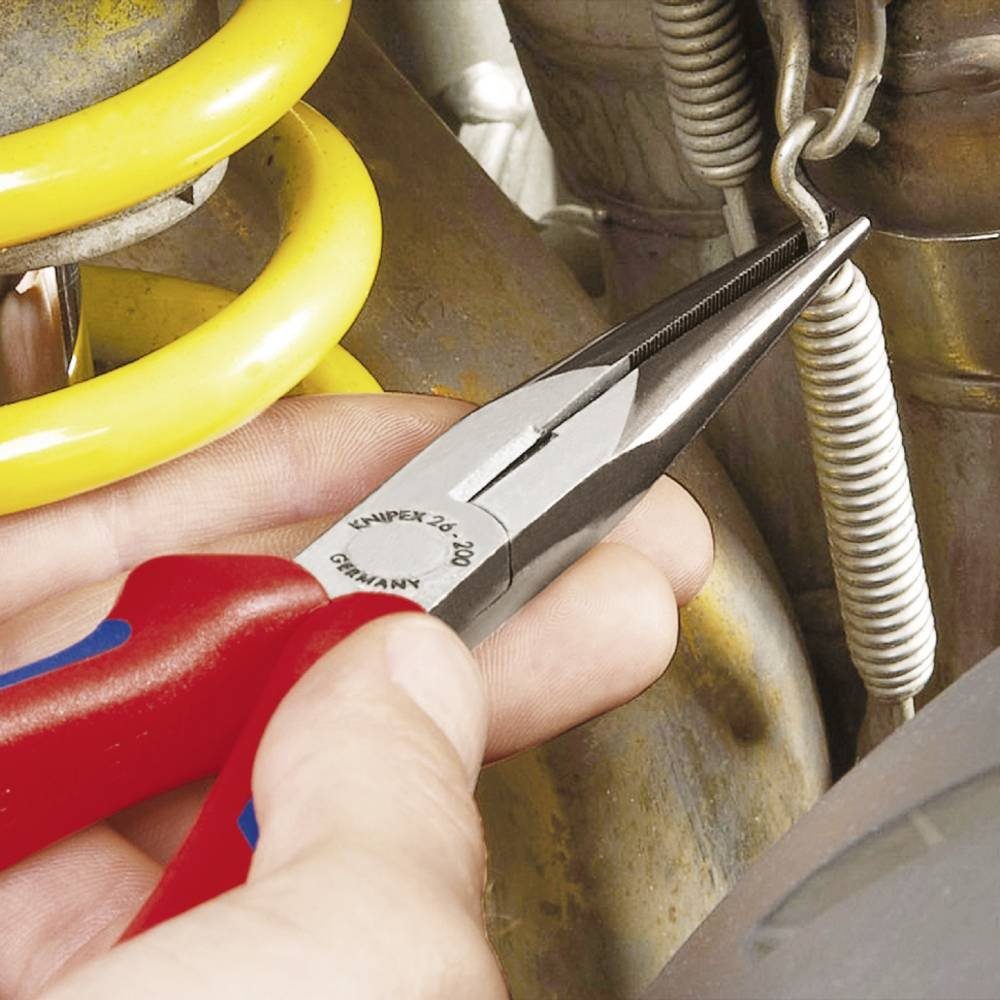 Thumbnail - Knipex Flachzange Flachrundzange mit Schneide (Storchschnabelzange