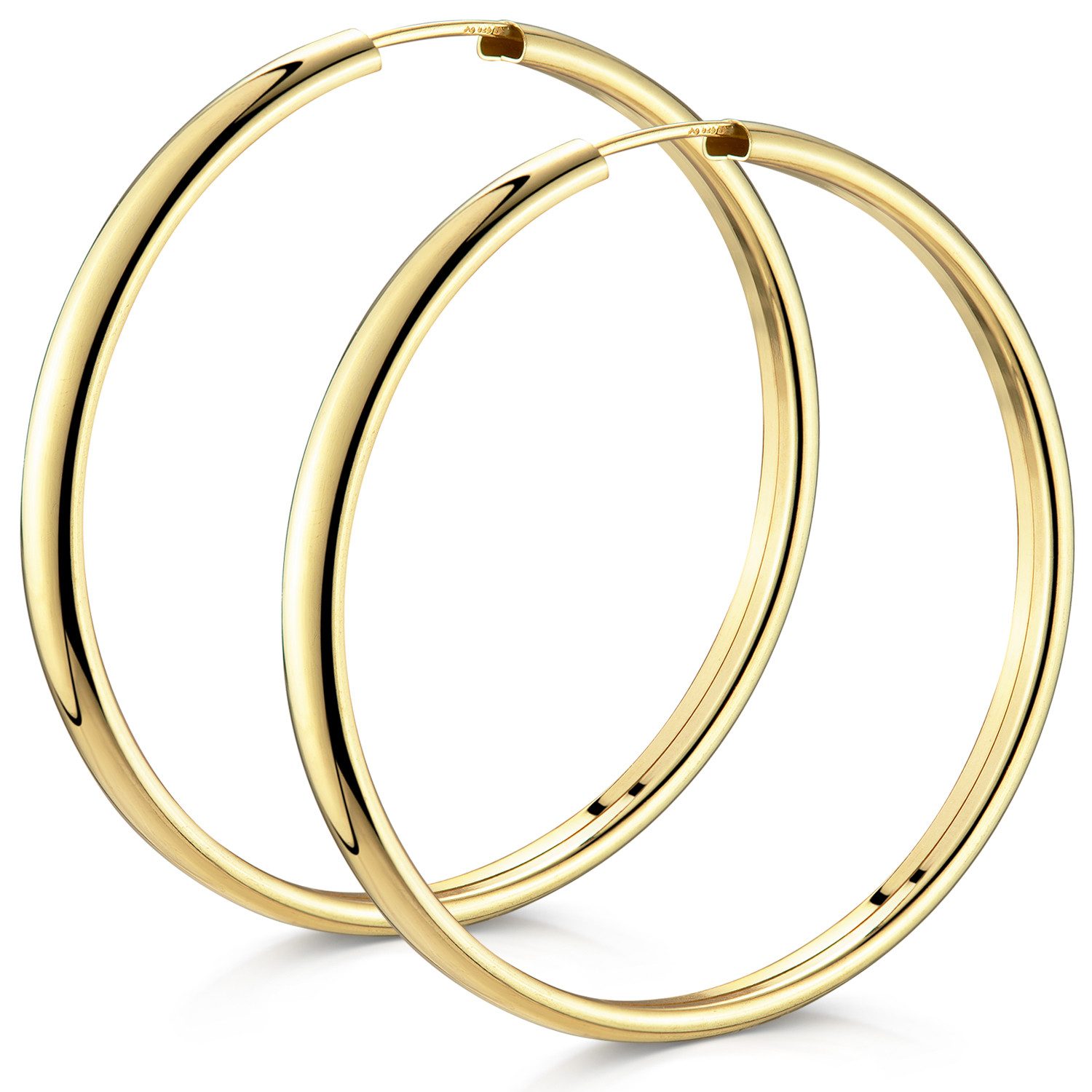Paar Creolen Damen Ohrringe breit Ø48mm SO-475