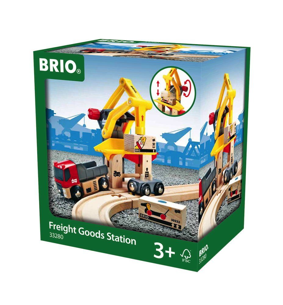 BRIO® Spielzeugeisenbahn-Erweiterung Brio World Eisenbahn Zubehör Frachtverladestation 6 Teile 33280