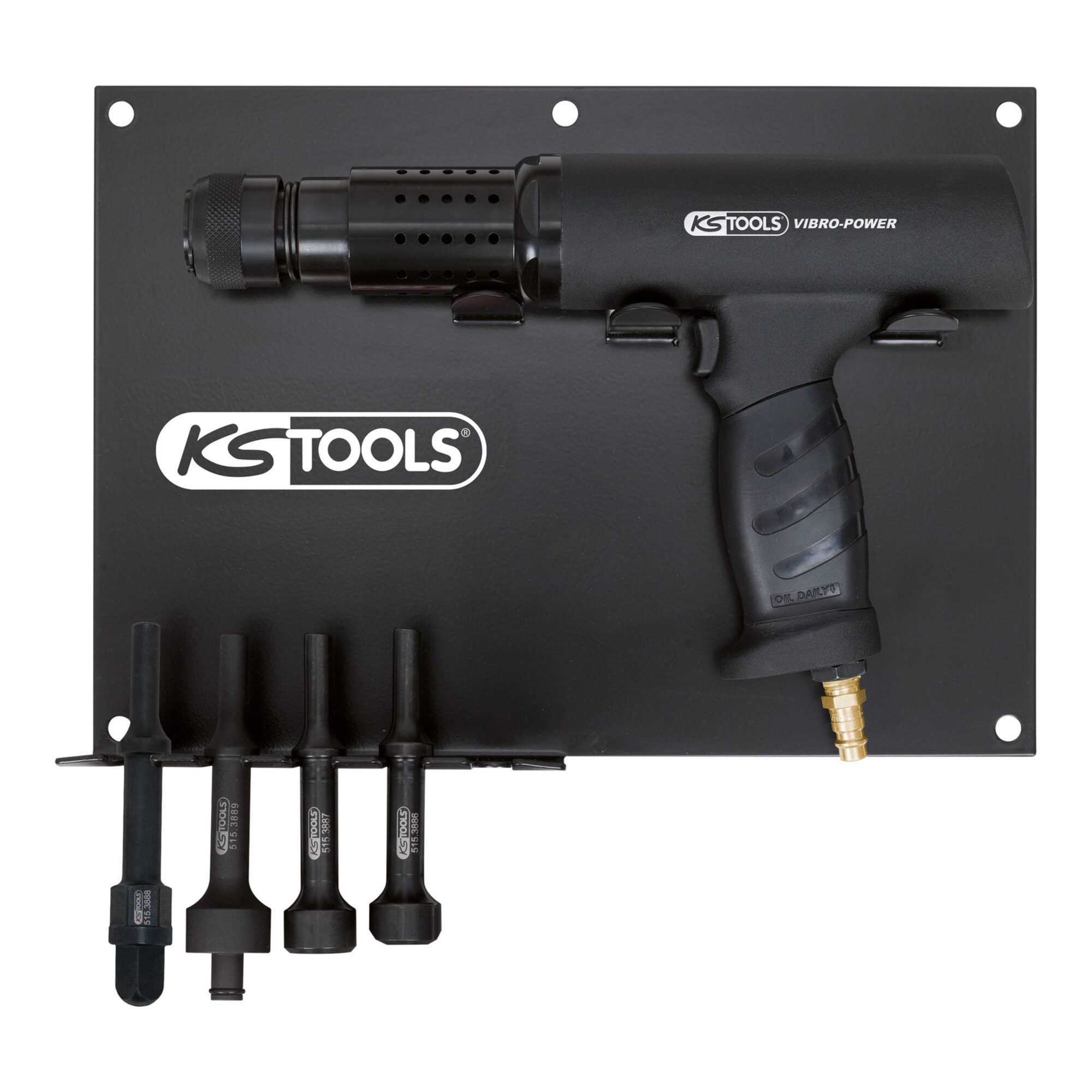 KS Tools Druckluft-Meißelhammer KS Tools Vibro-Impact Druckluft-Meißelhammer-Satz, 6-tlg.