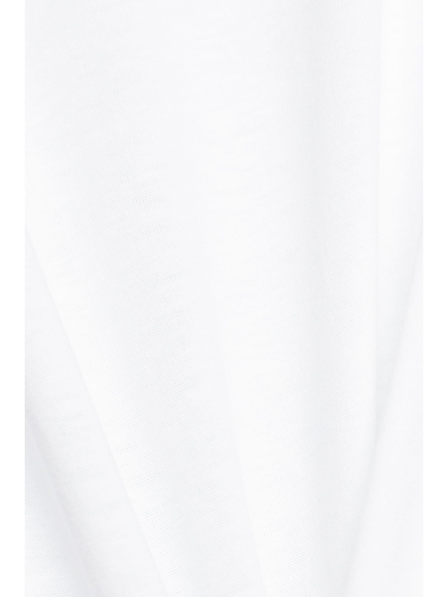 Rundhalsausschnitt (1-tlg) Esprit mit T-Shirt WHITE Baumwoll-T-Shirt